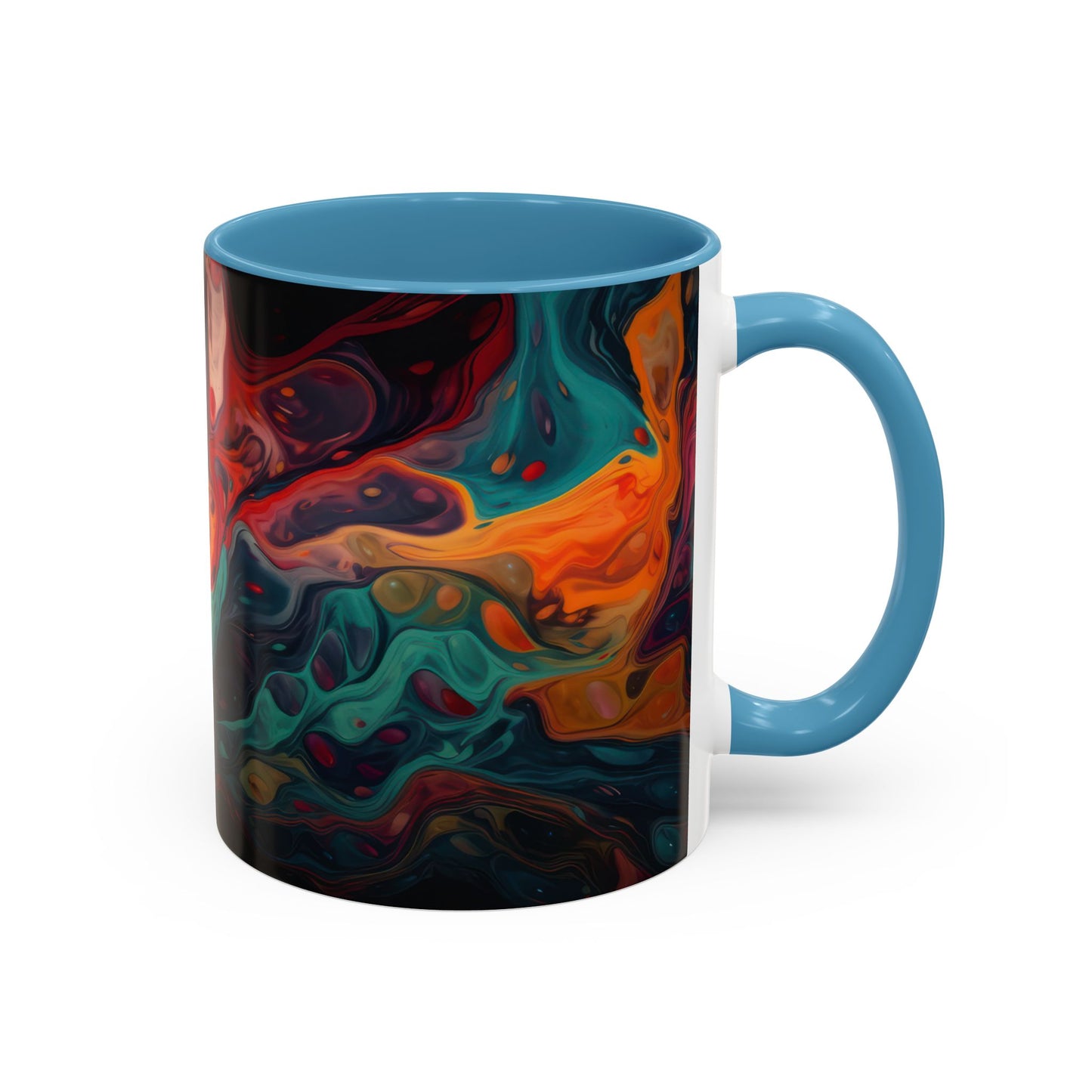 Colorful Abstract Accent Coffee Mug - Unique Art Mug.