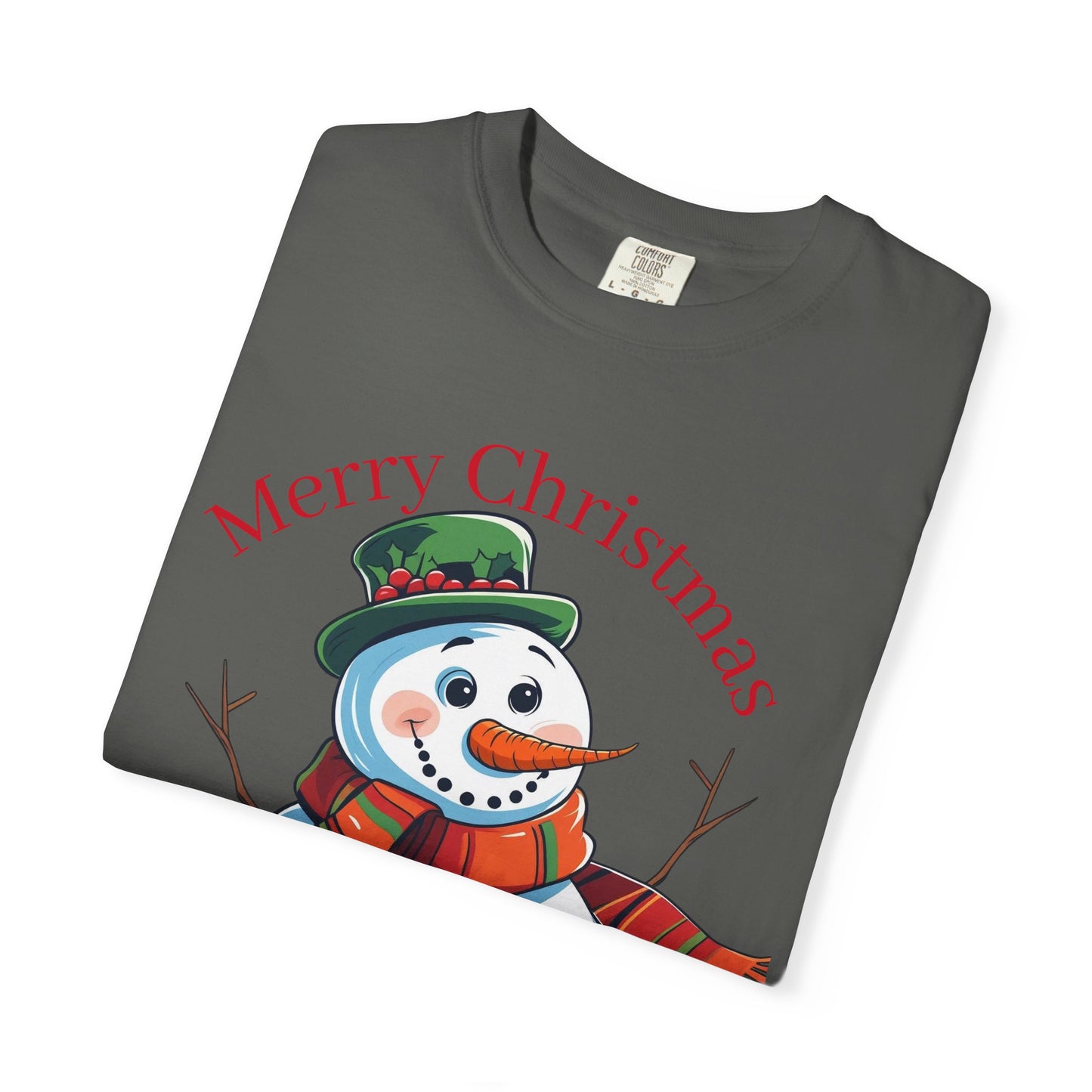 Merry Christmas Snowman T-Shirt, Holiday Gift Shirt, Festive Tee.