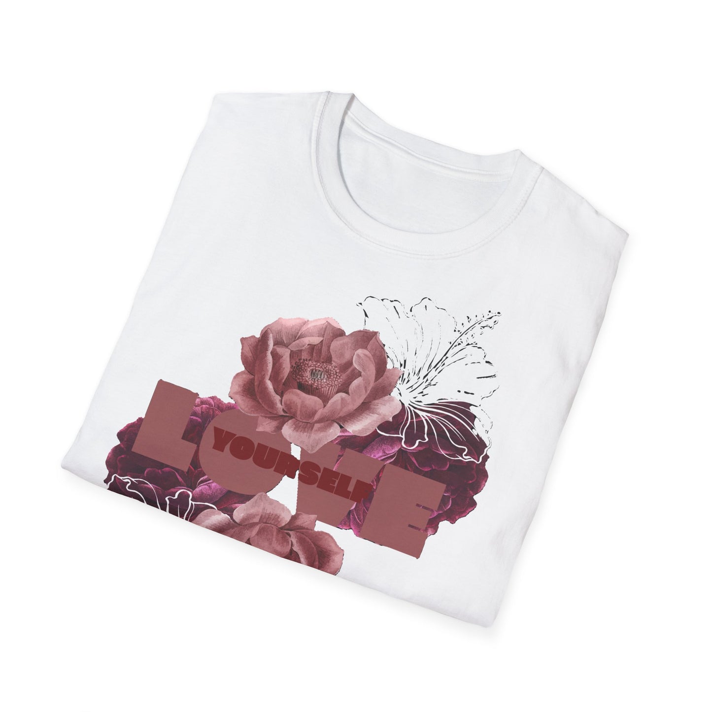 Floral Love T-Shirt, Casual Graphic Tee, Gift for Her.
