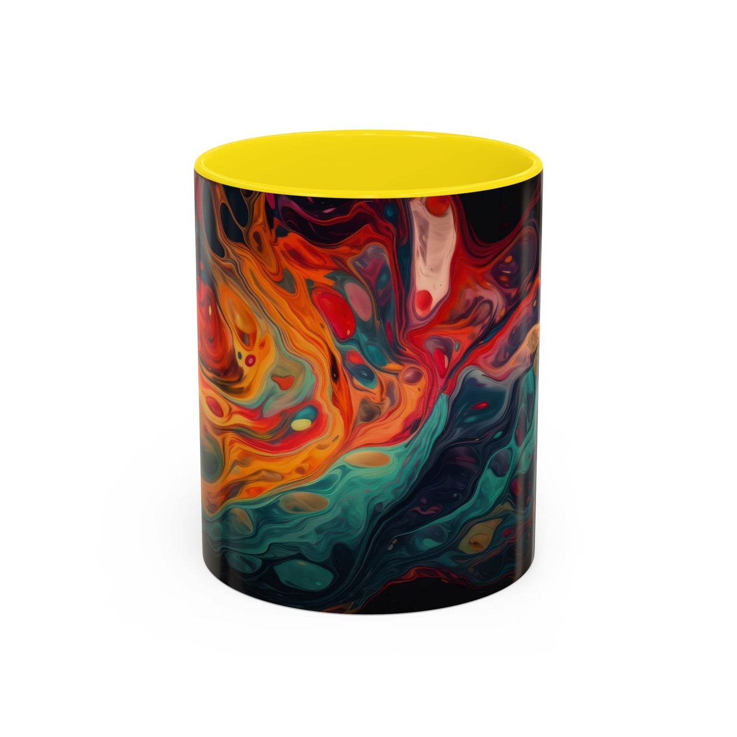 Colorful Abstract Accent Coffee Mug - Unique Art Mug.