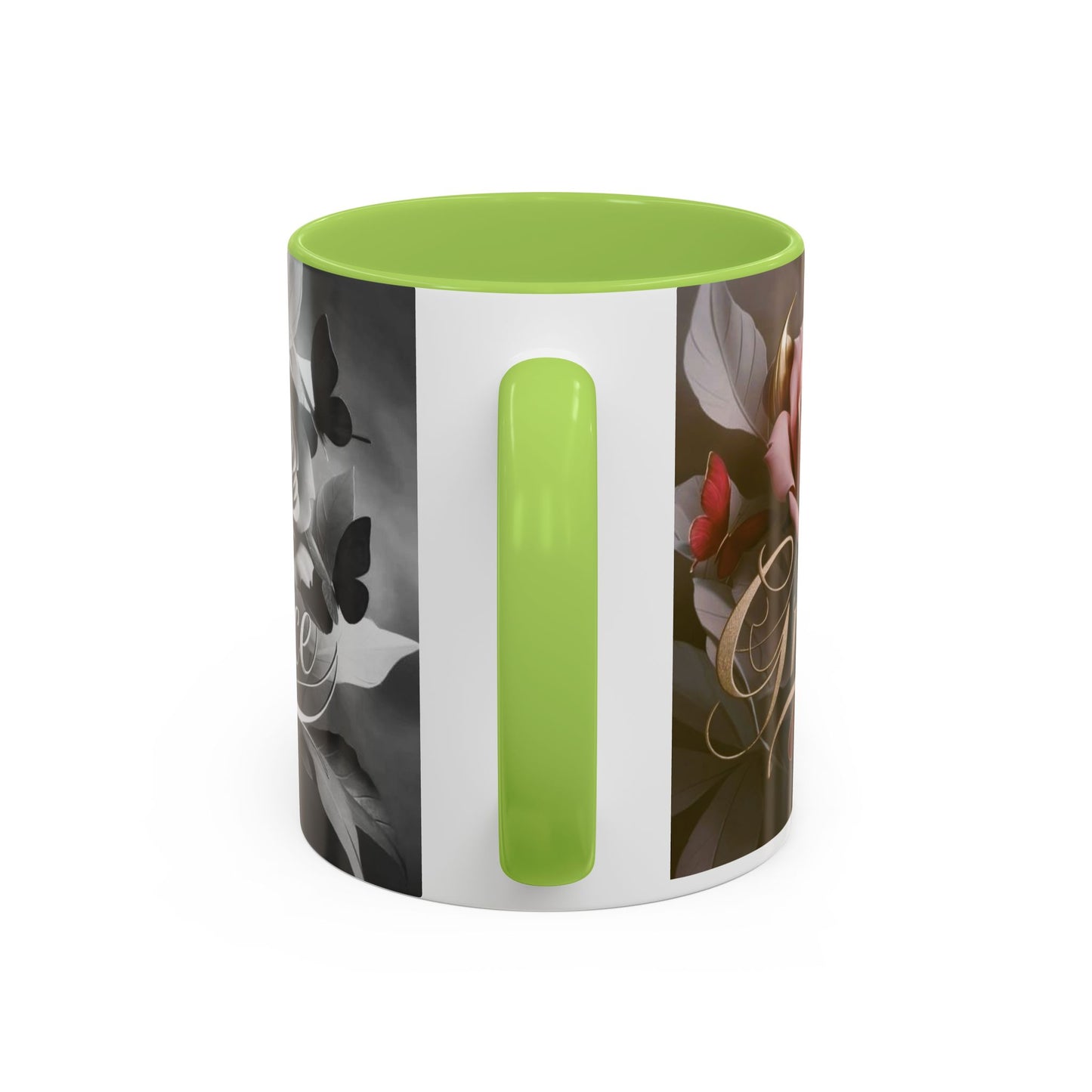 Floral Inspirational Coffee Mug, His Grace His Mercy.