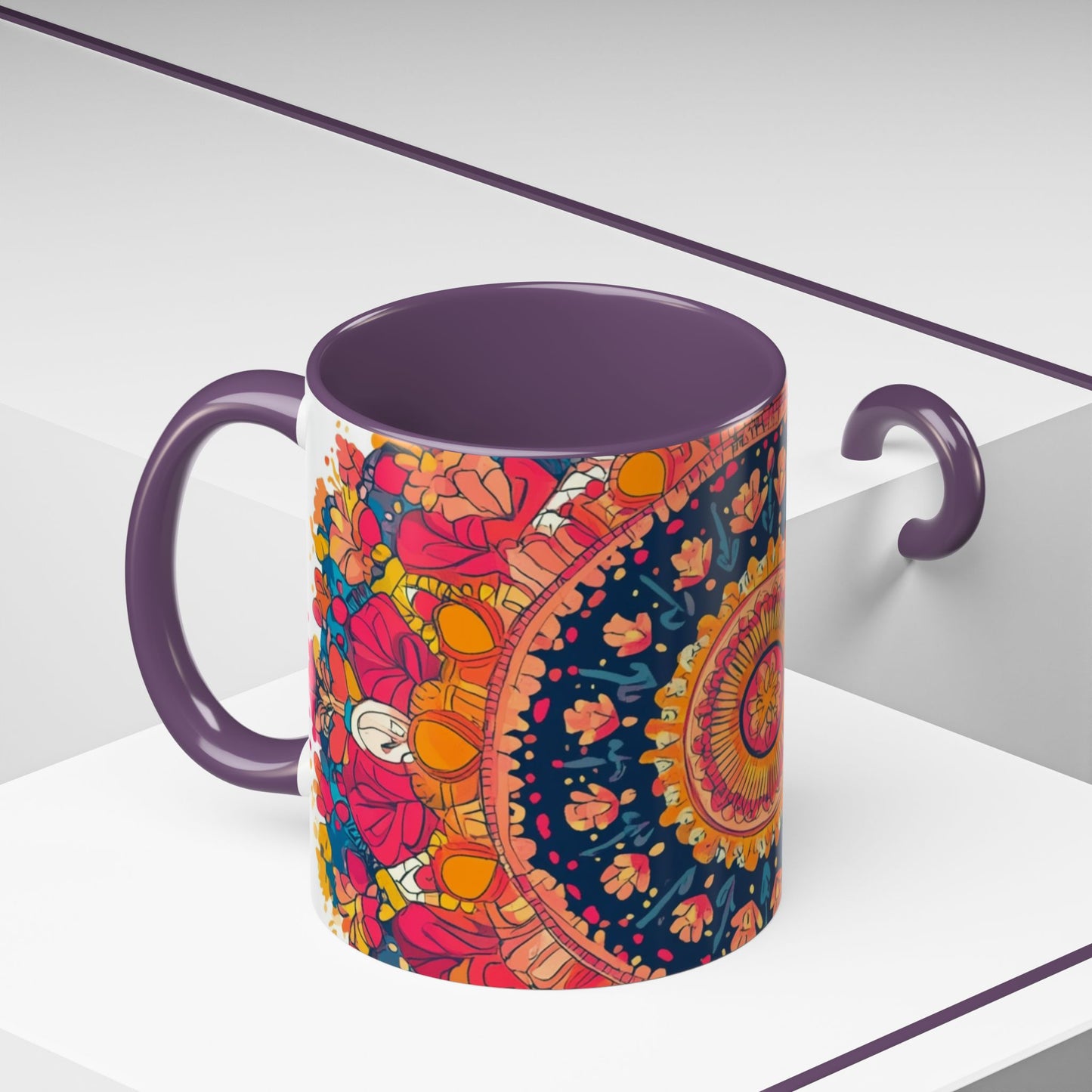 Vibrant Colorful Mandala Coffee Mug