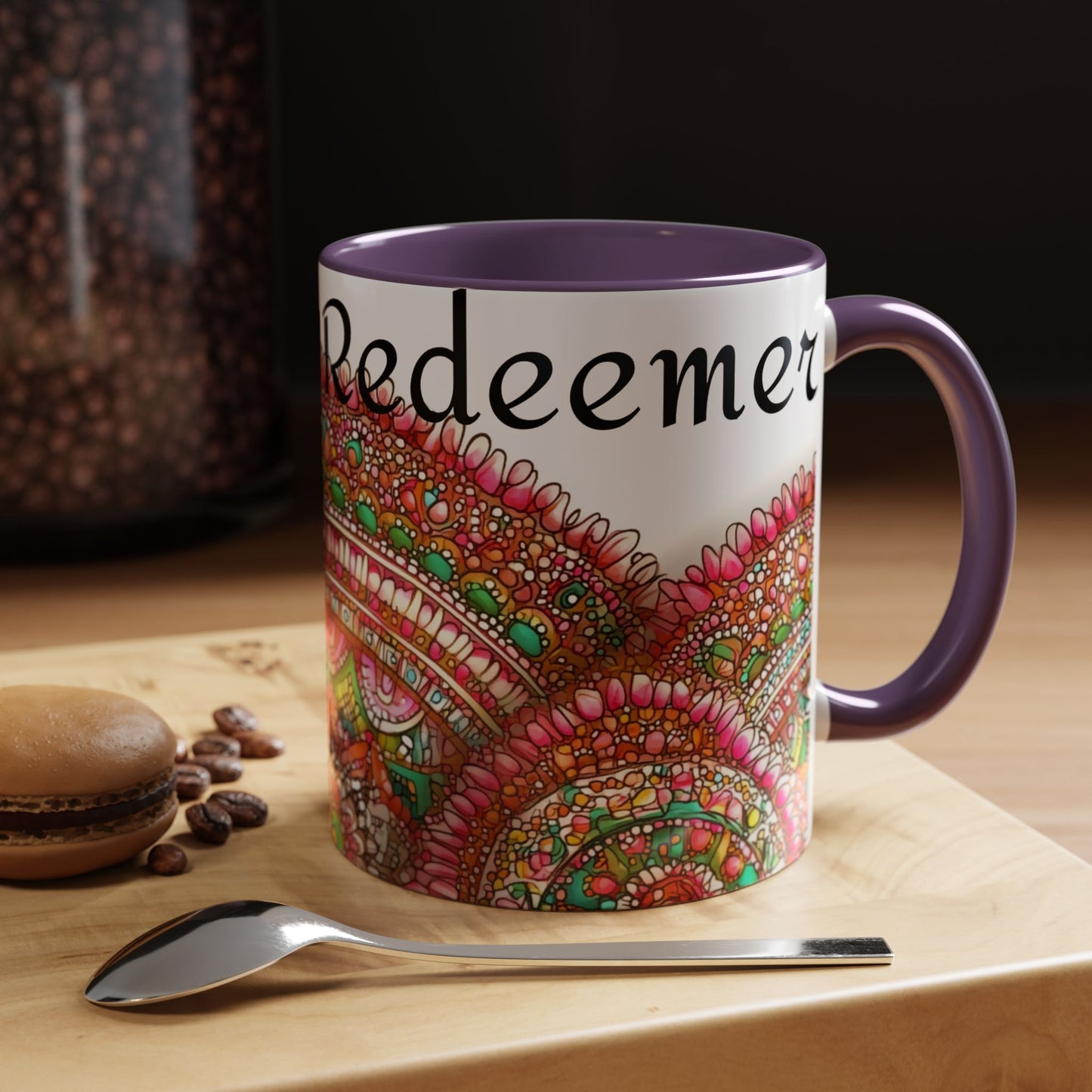 Colorful Spiritual Coffee Mug "God is my Redeemer"