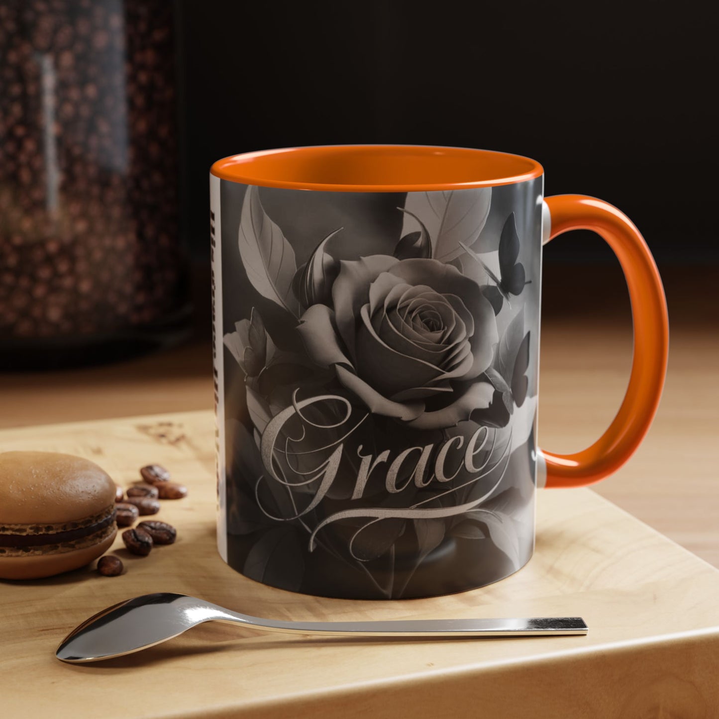 Floral Inspirational Coffee Mug, His Grace His Mercy.