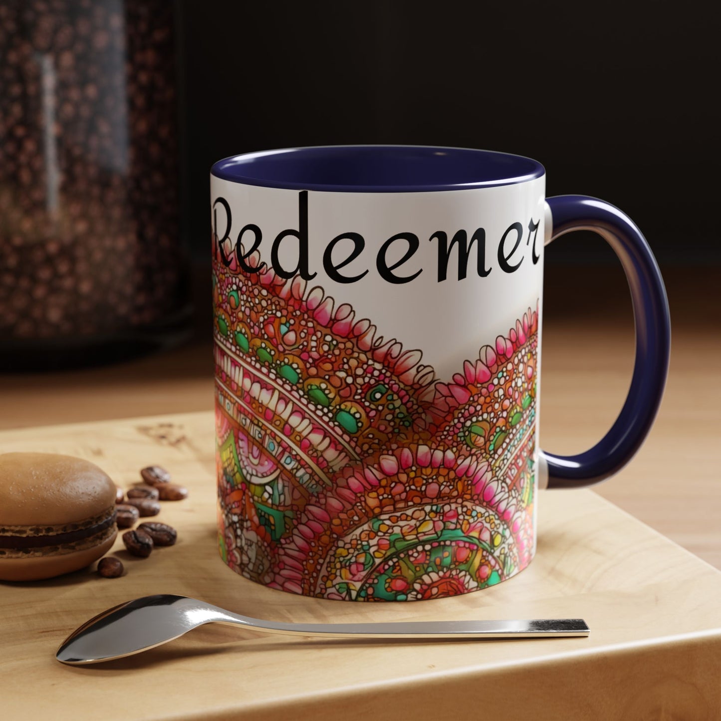 Colorful Spiritual Coffee Mug "God is my Redeemer"