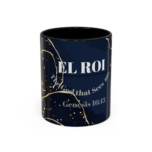 Elegant Inspirational Coffee Mug "El Roi", The God that Sees Me.
