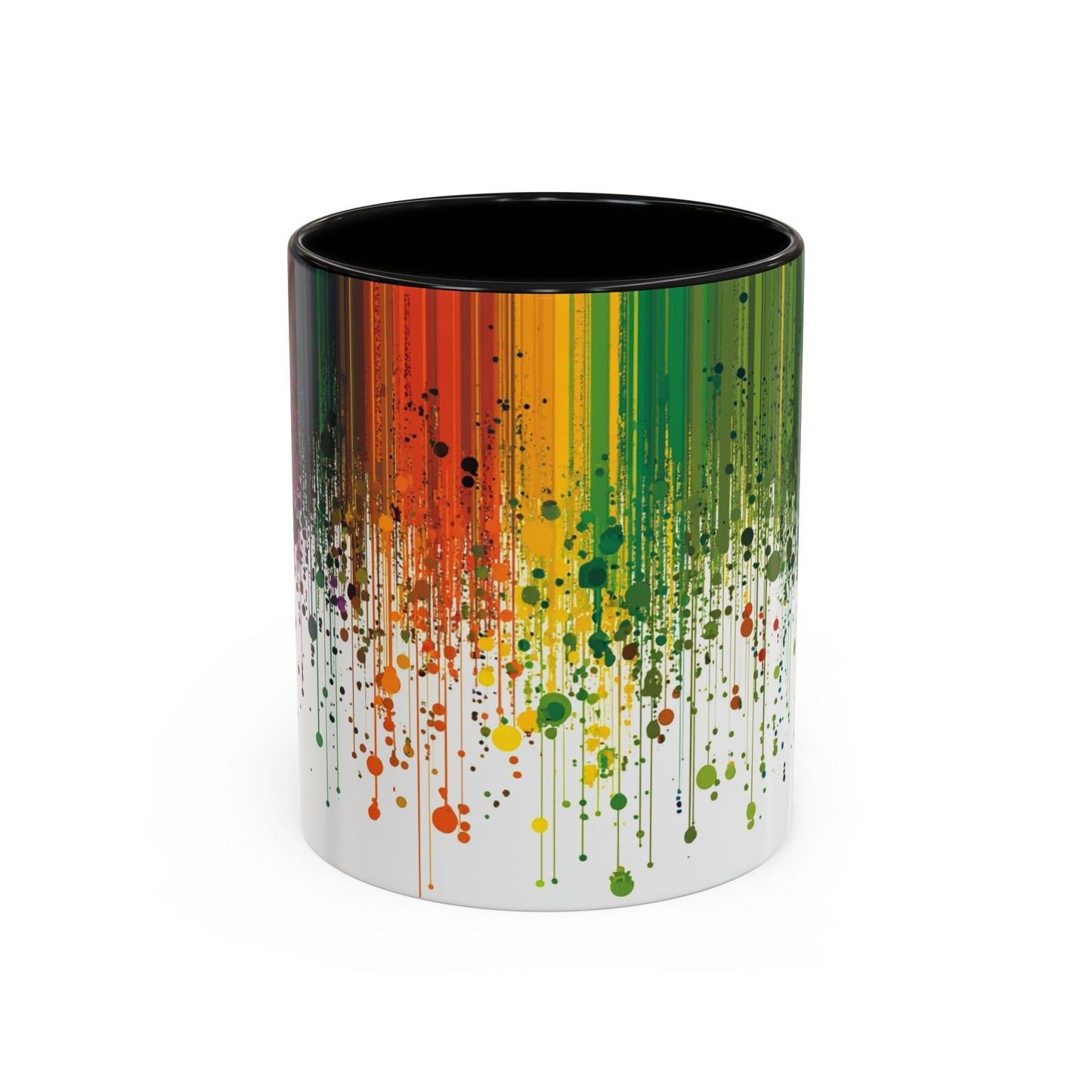 Vibrant Drip Pattern Ceramic Coffee Mug.