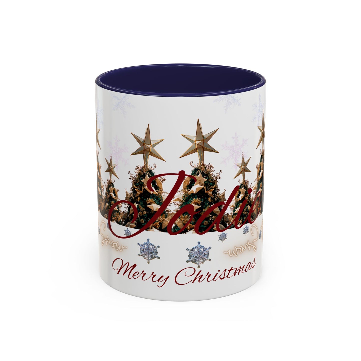 Christmas Trees Accent Coffee Mug – 'Merry Christmas'