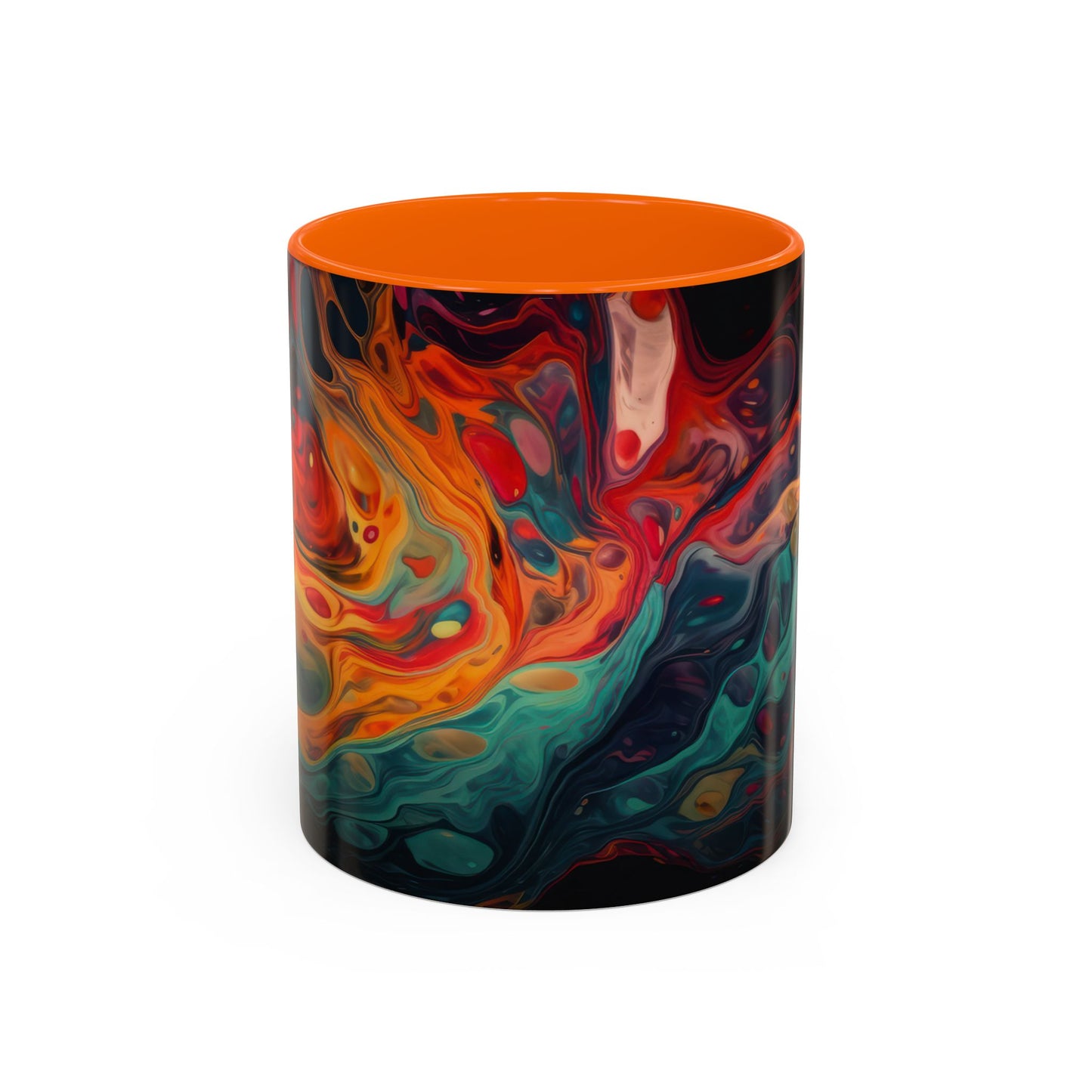 Colorful Abstract Accent Coffee Mug - Unique Art Mug.