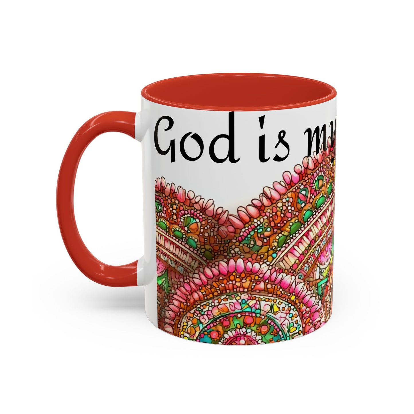 Colorful Spiritual Coffee Mug "God is my Redeemer"