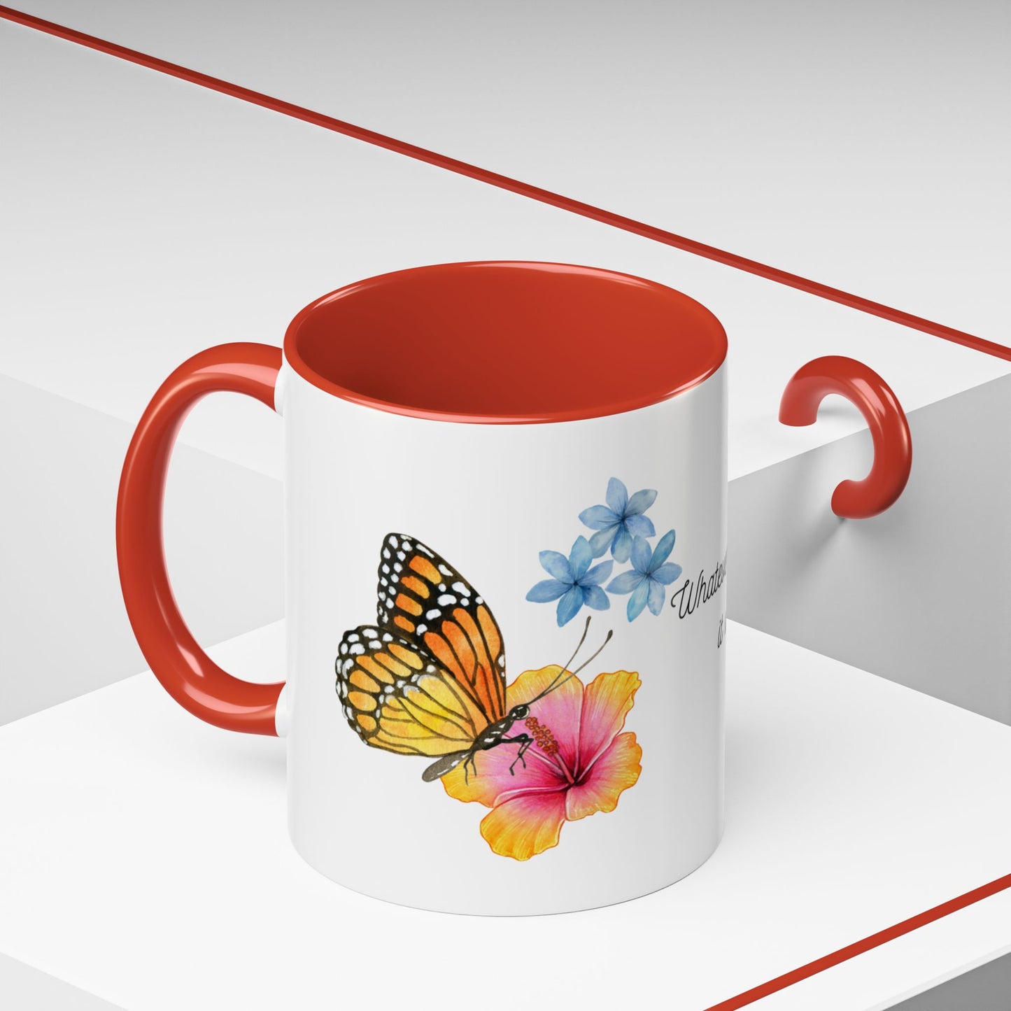 Butterfly Design Accent Mug