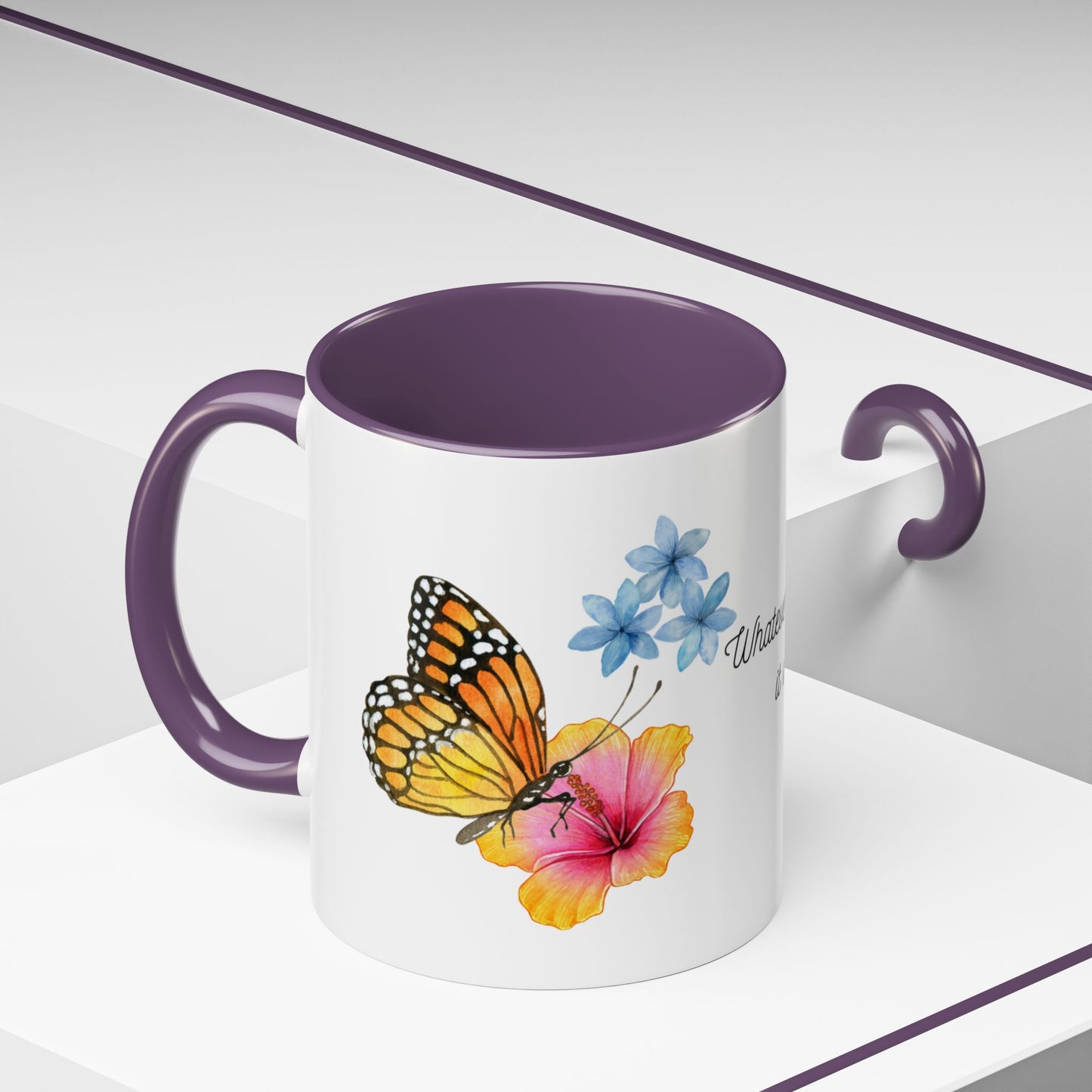 Butterfly Design Accent Mug