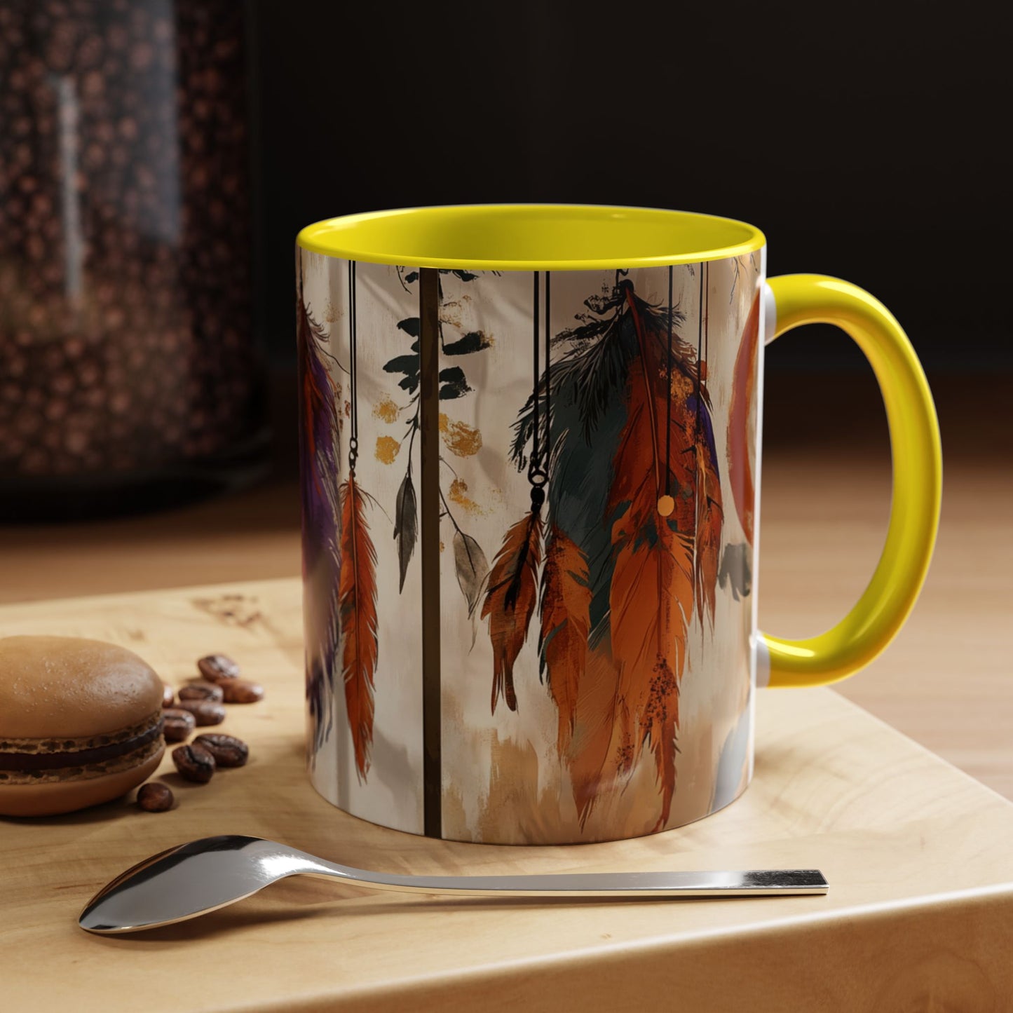 Bohemian Feather Coffee Mug,