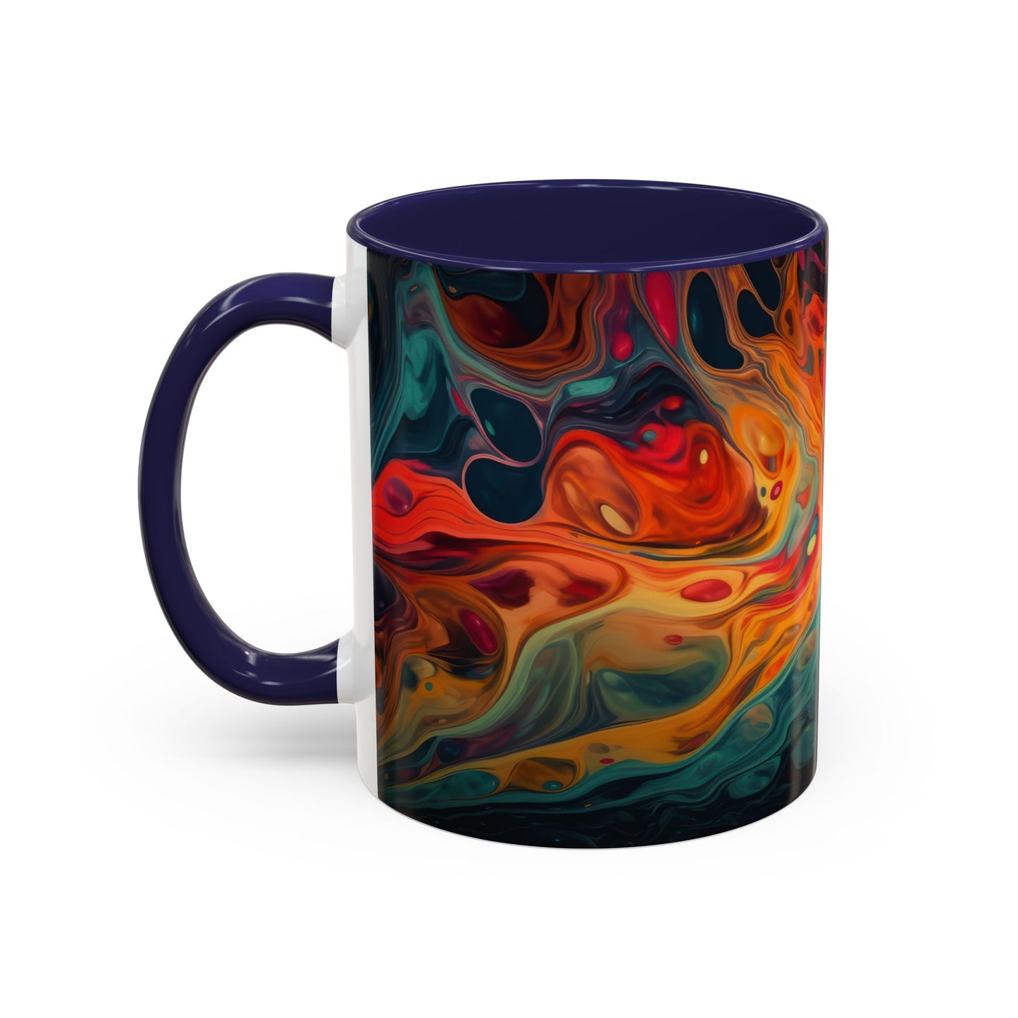 Colorful Abstract Accent Coffee Mug - Unique Art Mug.