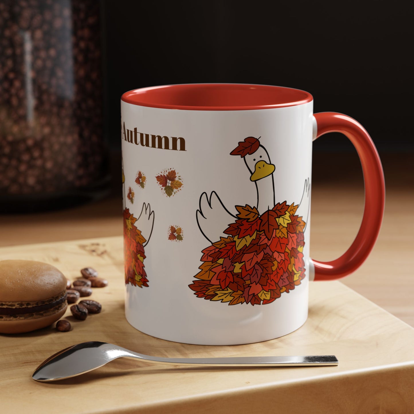 Autumn-Themed Accent Coffee Mug.
