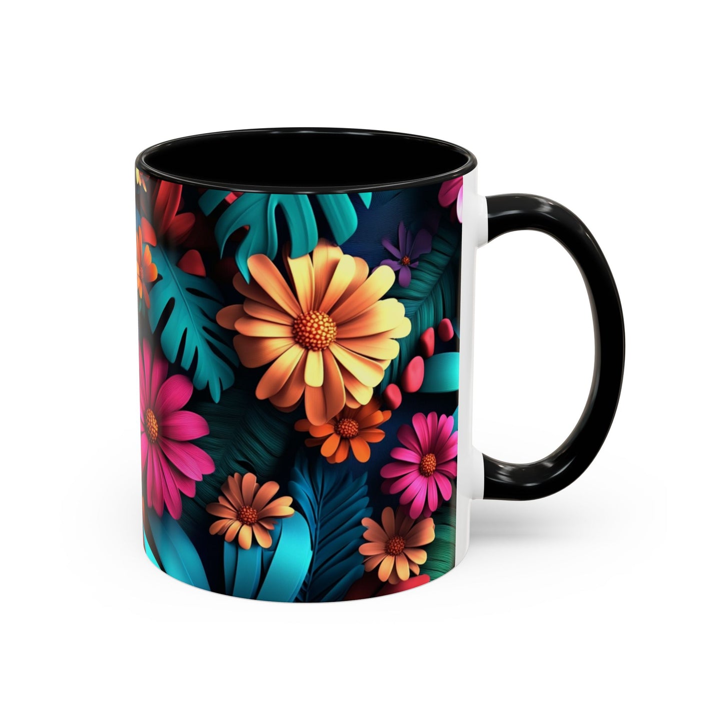 Vibrant Floral Coffee Mug