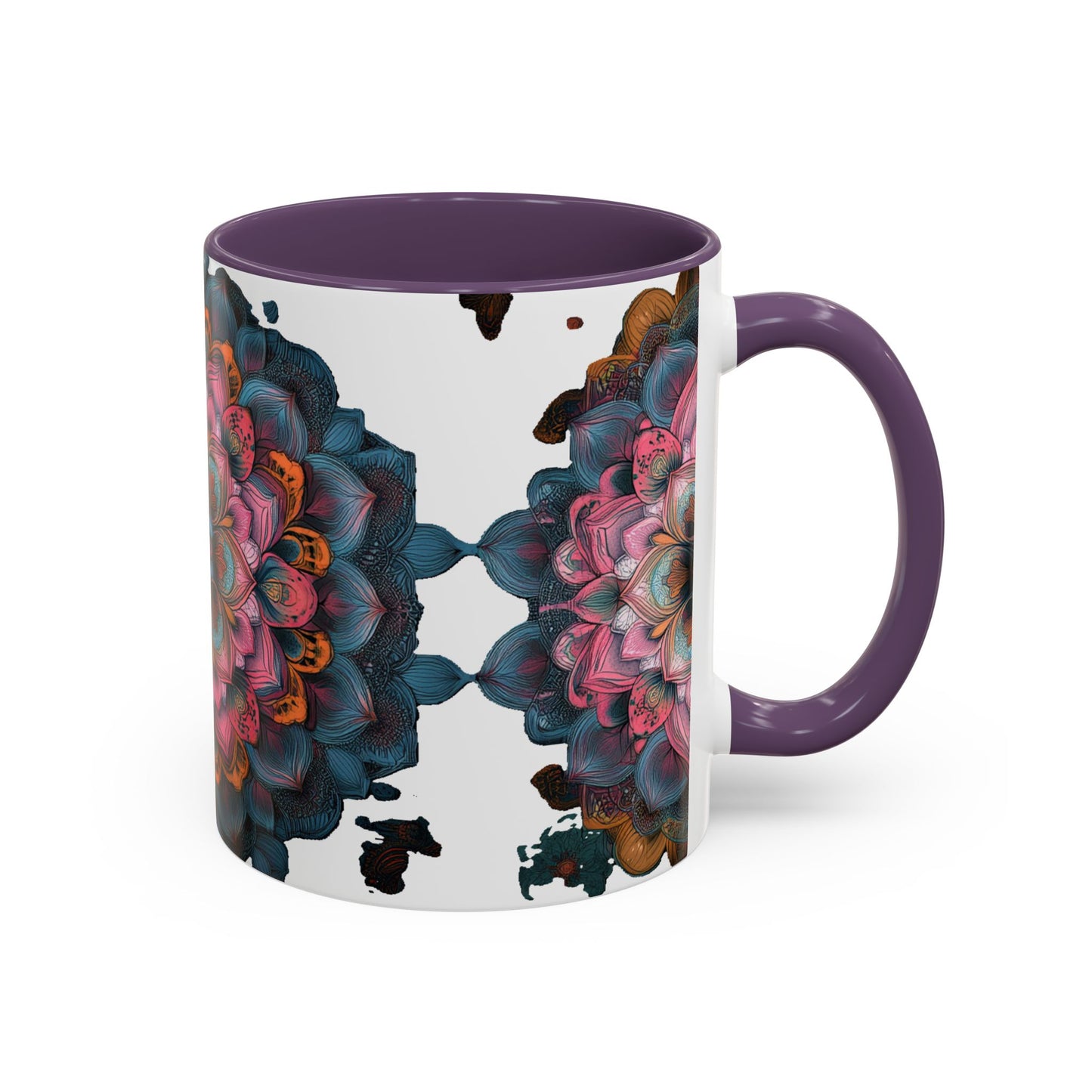 Colorful Mandala Accent Coffee Mug.