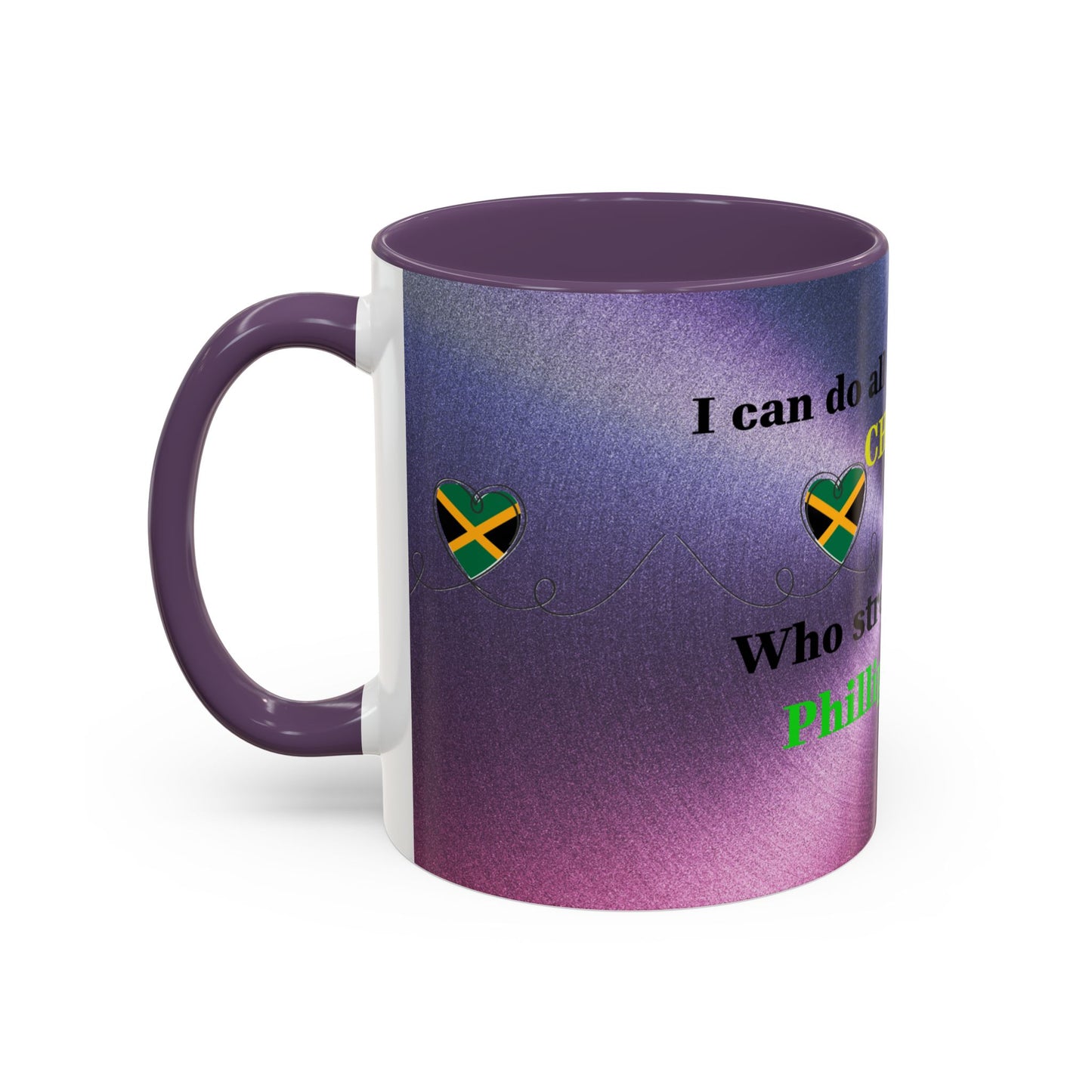 Faith-Based Coffee Cup, Inspirational Accent Coffee Mug, Christian Gift.