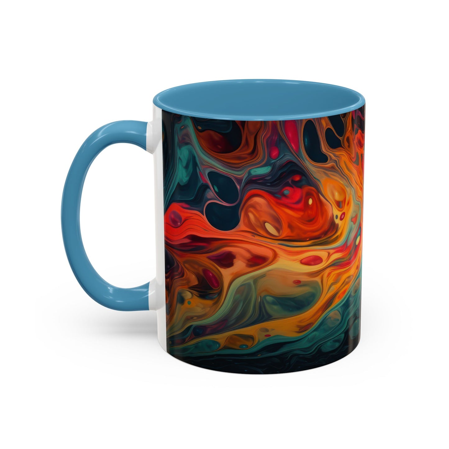 Colorful Abstract Accent Coffee Mug - Unique Art Mug.