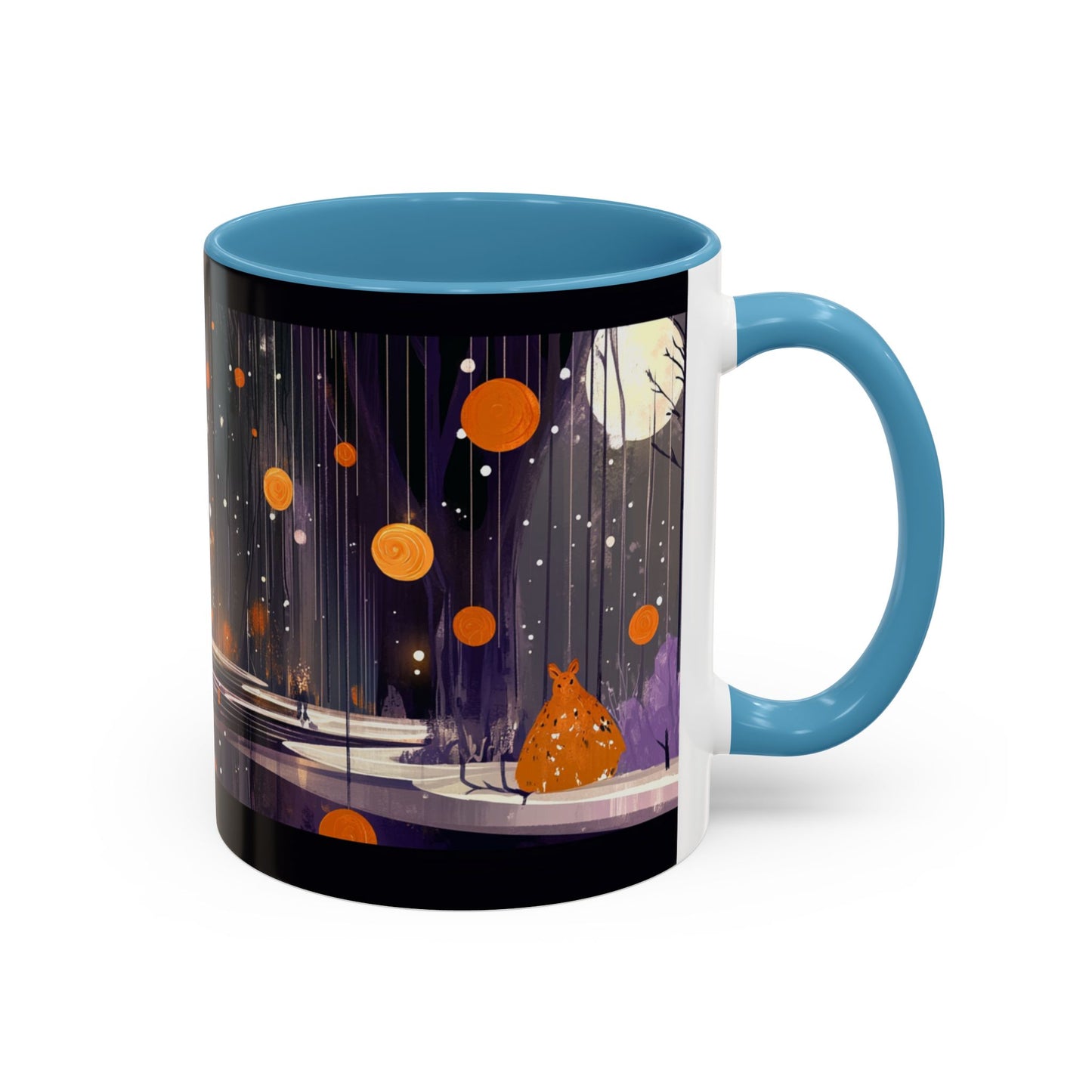 Whimsical Nighttime Coffee Mug - Cozy Mug for Coffee Lovers, Unique Gift for Friends, Tea Mug, Home Decor, Cute Cat Art