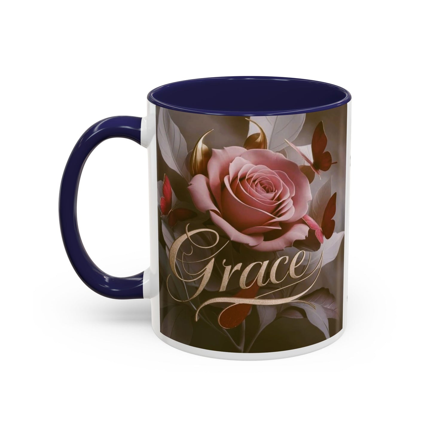 Floral Inspirational Coffee Mug, His Grace His Mercy.