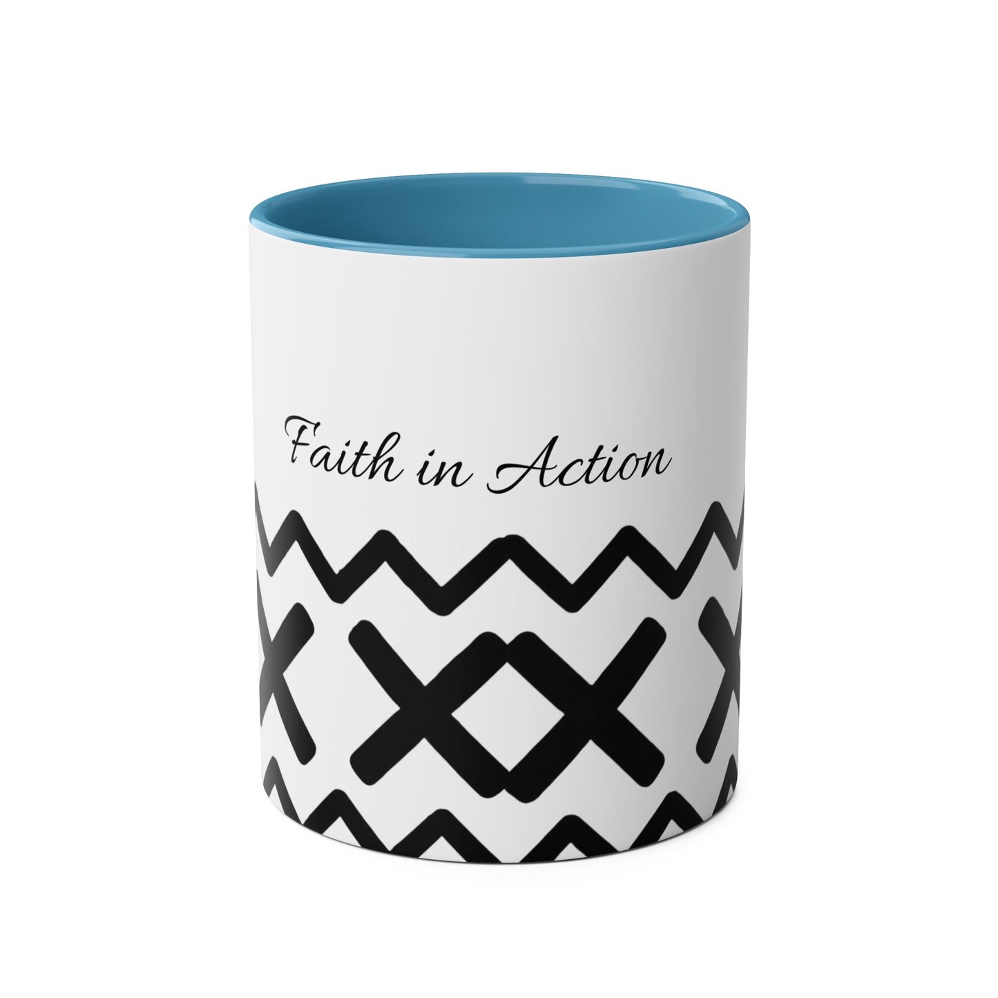 Faith in Action Ceramic Coffee Mug , Two-Tone