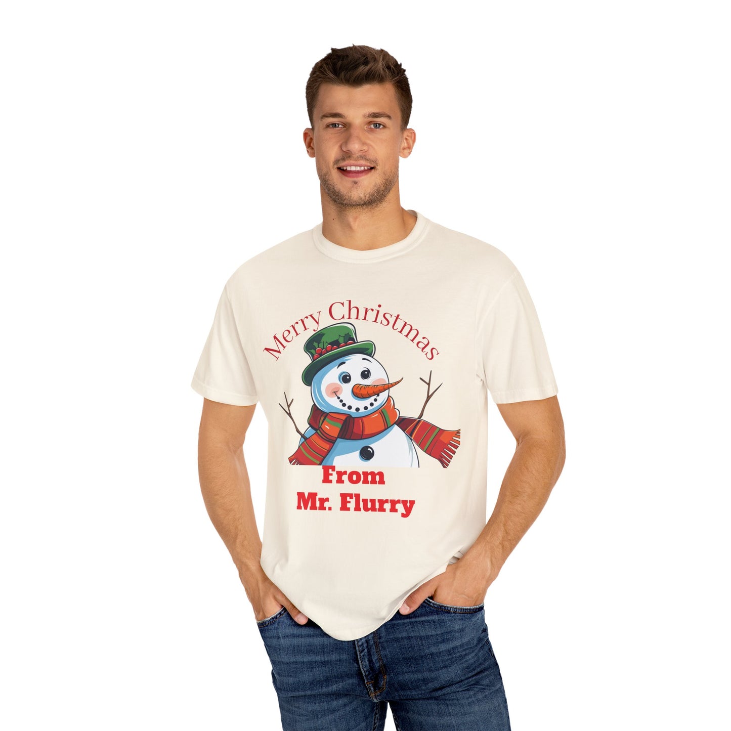 Merry Christmas Snowman T-Shirt, Holiday Gift Shirt, Festive Tee.