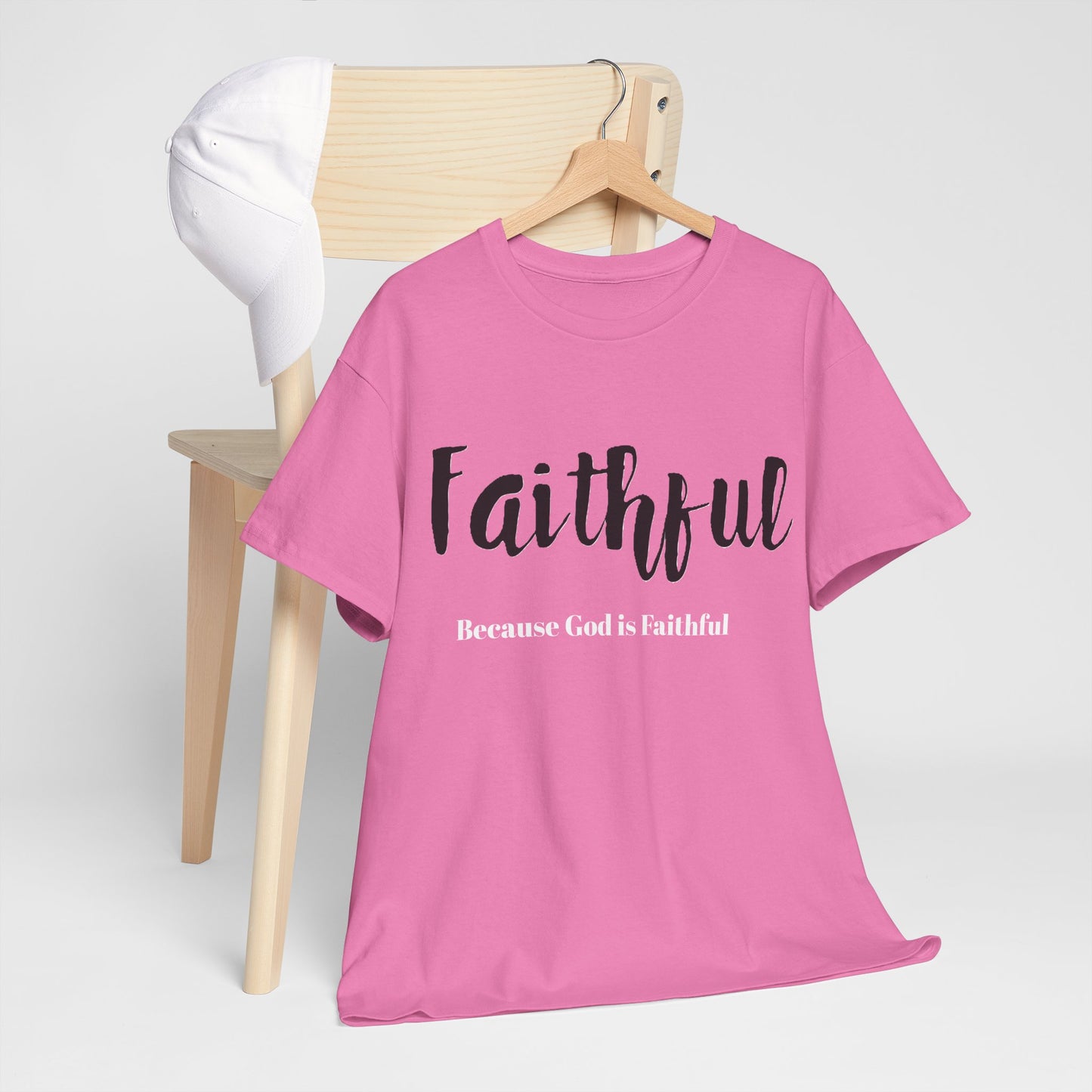 Faithful Unisex Heavy Cotton Tee, Christian Apparel.
