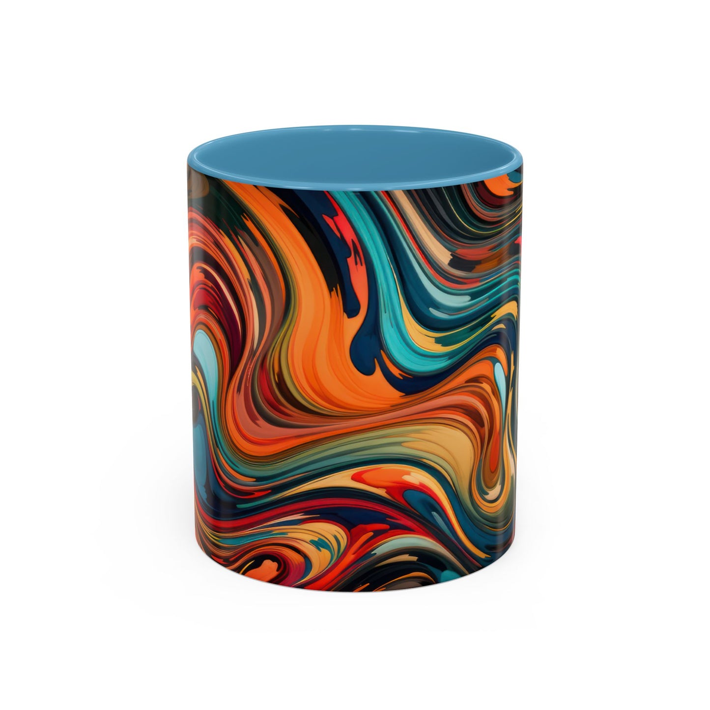 Vibrant Accent Coffee Mug, Artistic Mug Design Colorful Drinkware.