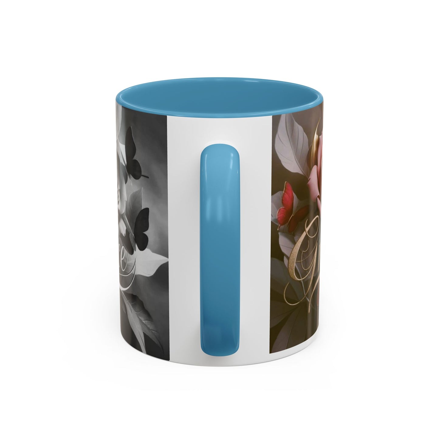 Floral Inspirational Coffee Mug, His Grace His Mercy.