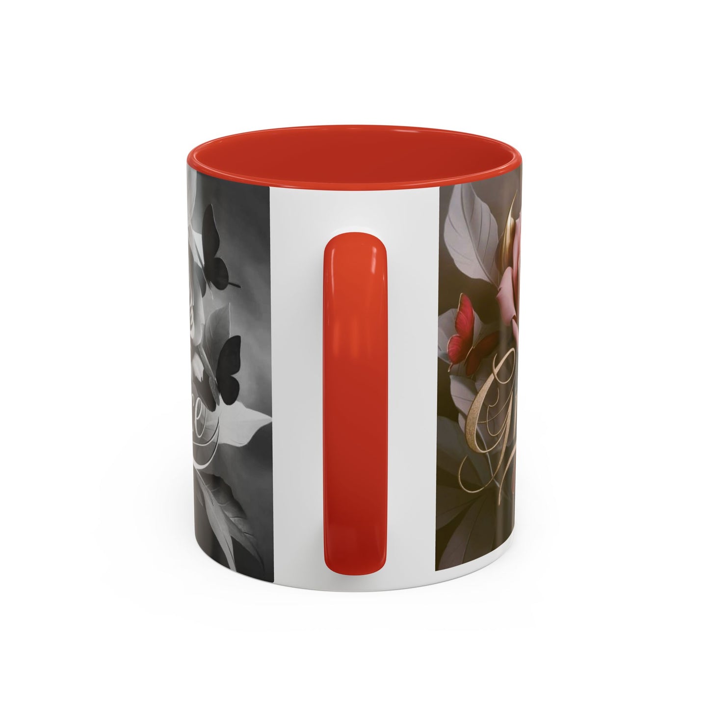 Floral Inspirational Coffee Mug, His Grace His Mercy.