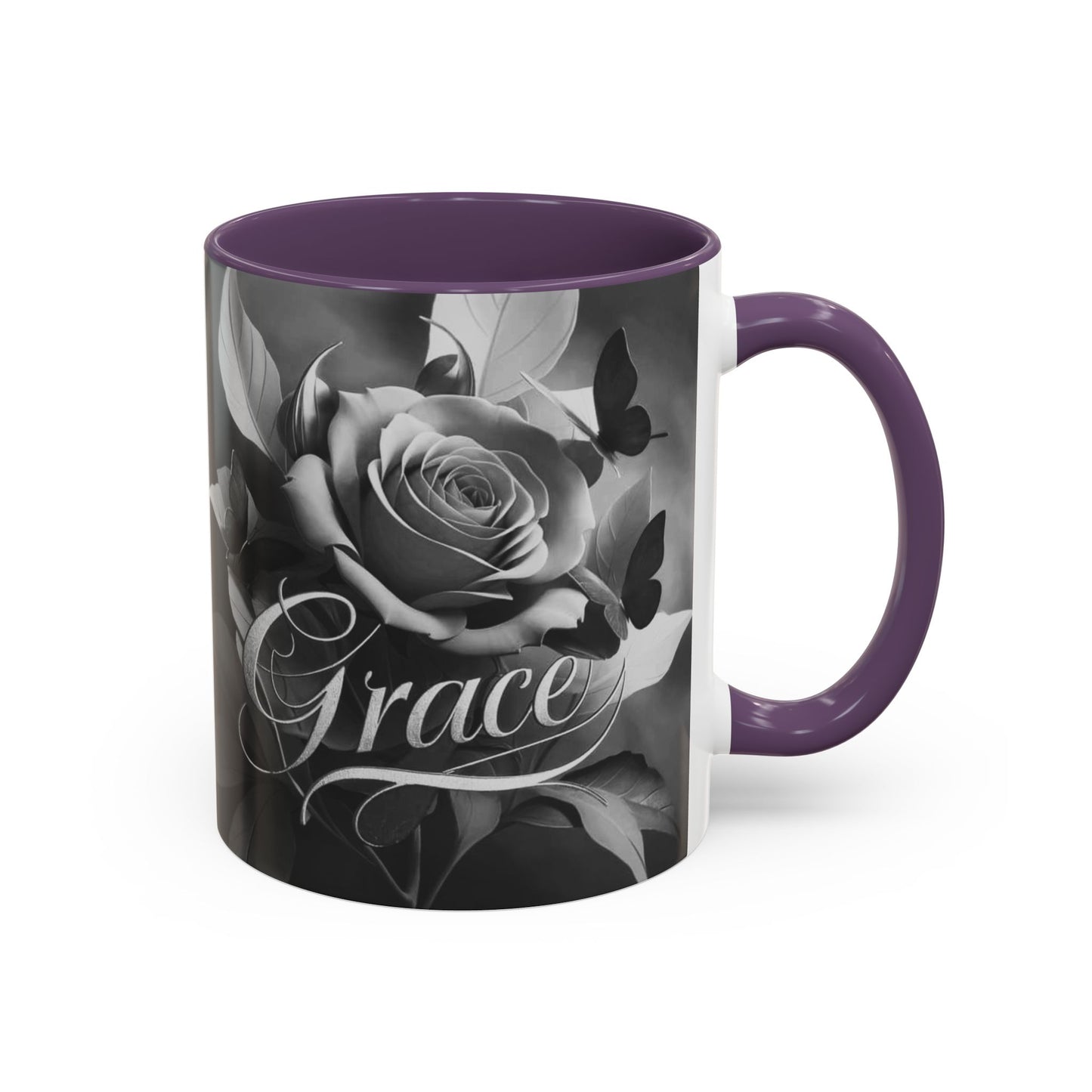 Floral Inspirational Coffee Mug, His Grace His Mercy.