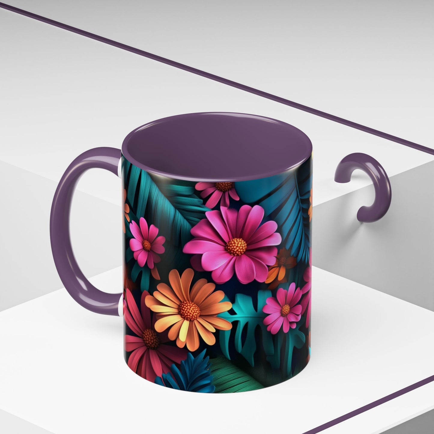 Vibrant Floral Coffee Mug