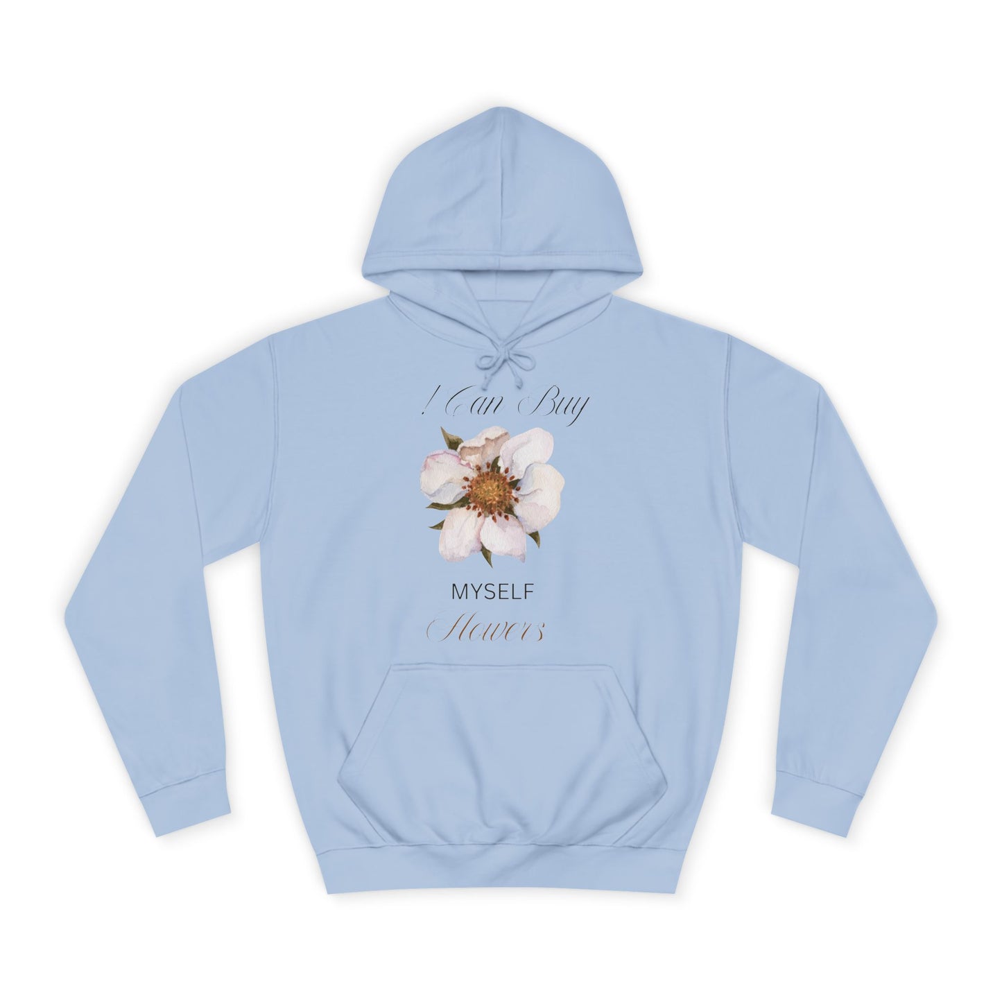 Sunny Floral College Hoodie for Campus Life, Unisex Apparel.