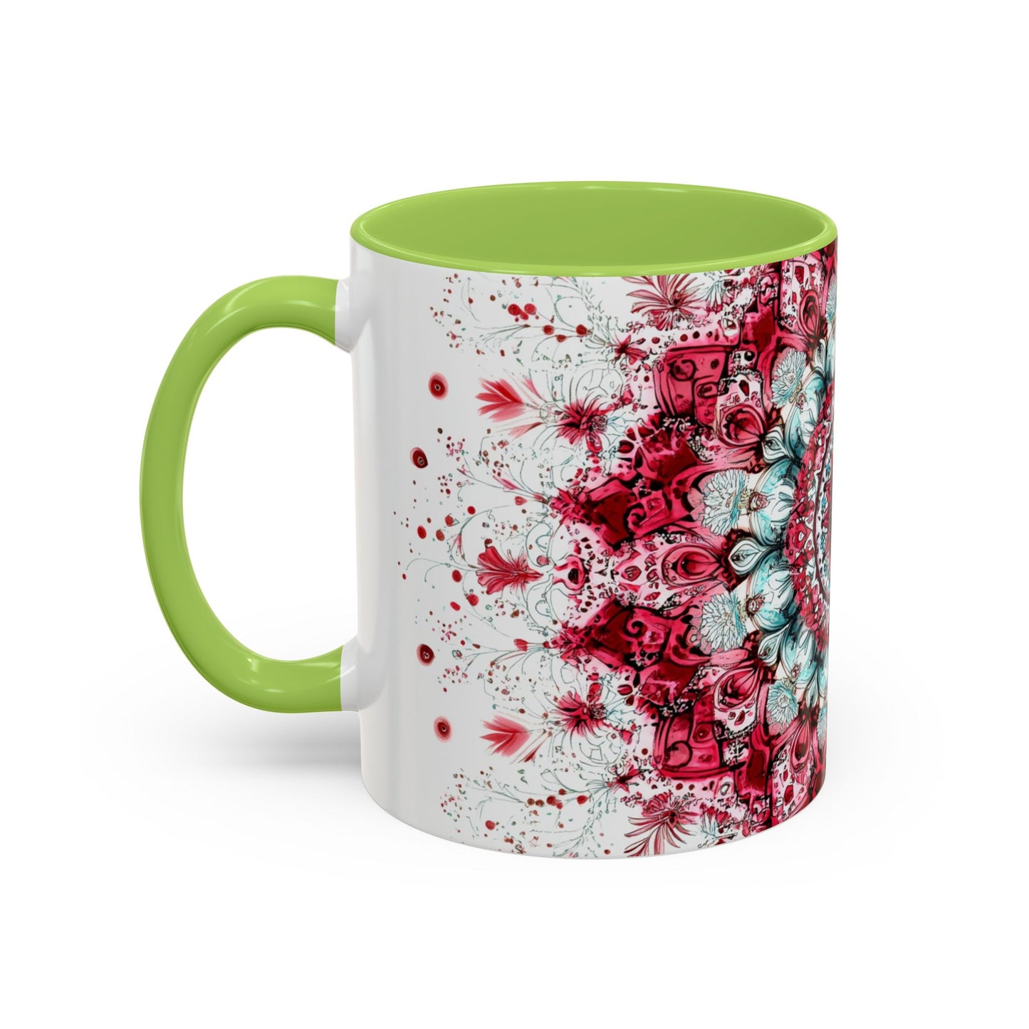 Bohemian Mandala Accent Coffee Mug  Artistic Gift for Coffee Lovers.