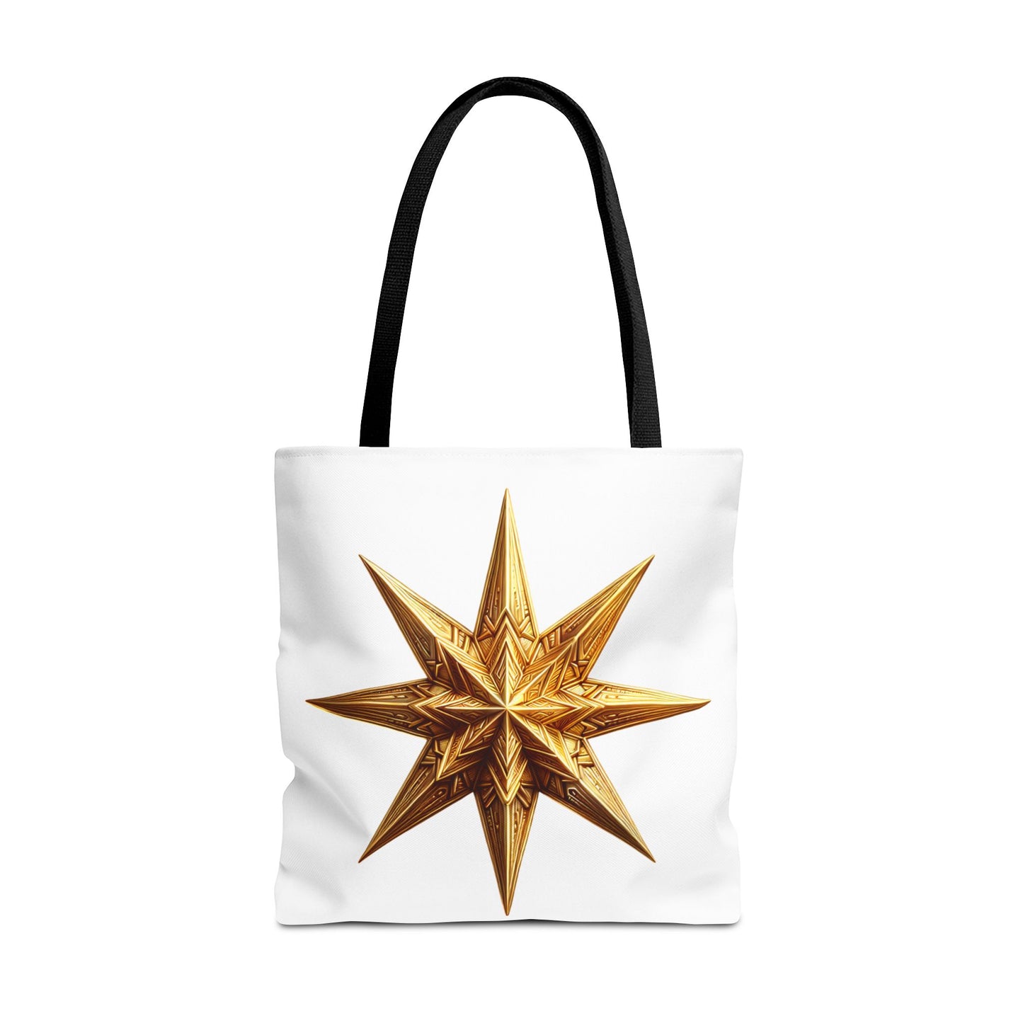 Golden Star Tote Bag, Stylish Reusable Tote, Eco-Friendly Shopping Bag.