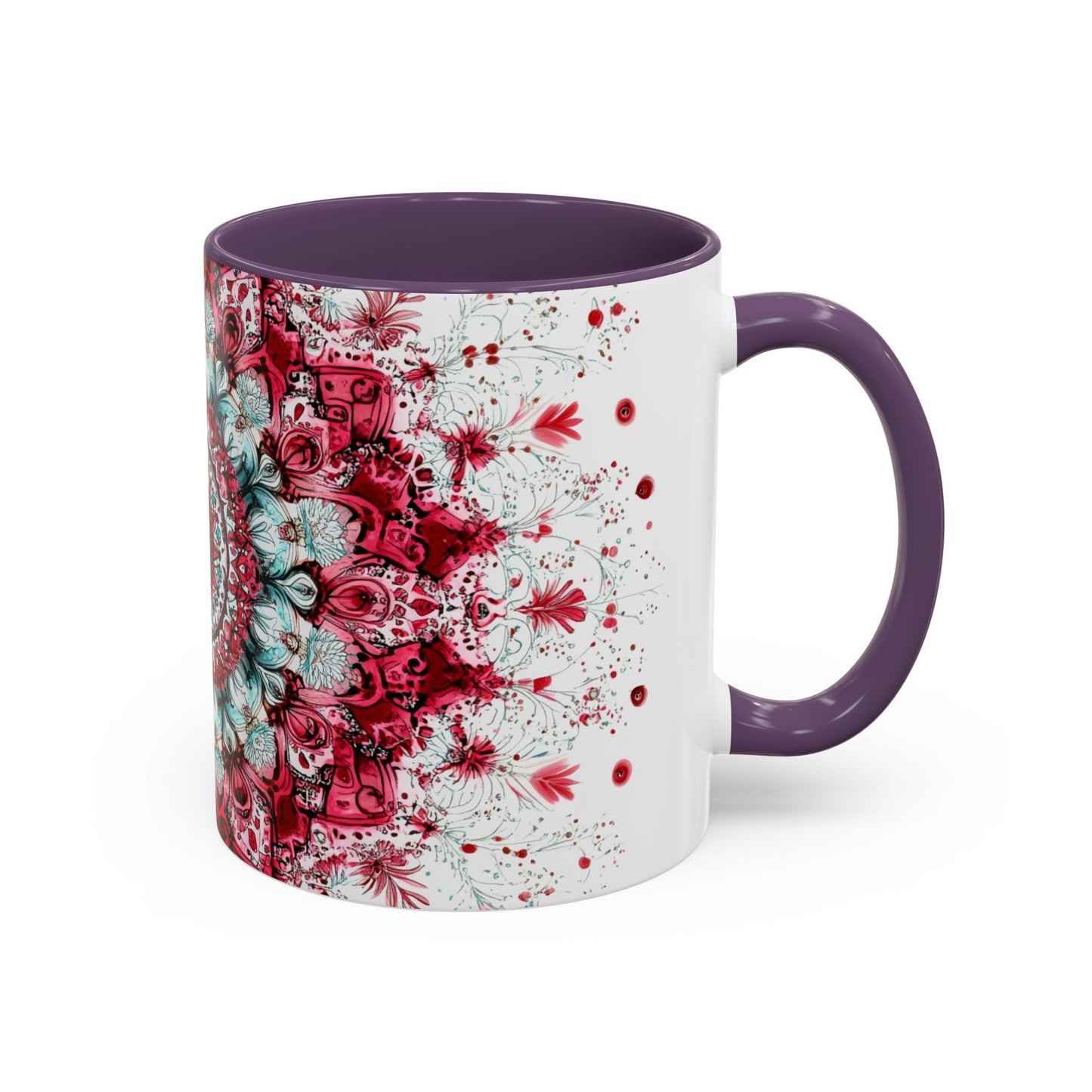 Bohemian Mandala Accent Coffee Mug  Artistic Gift for Coffee Lovers.