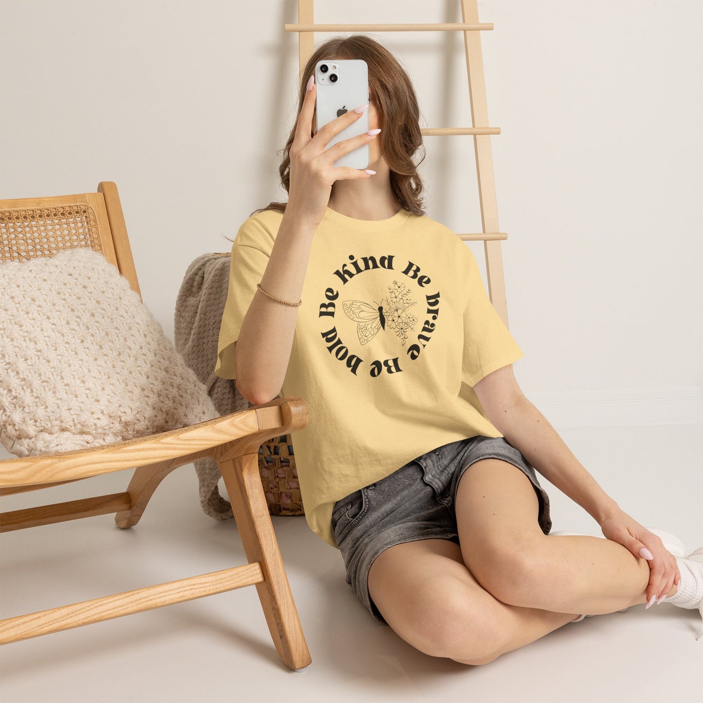 Unisex Heavy Cotton Tee - "Be Kind, Be Brave, Be Bold"