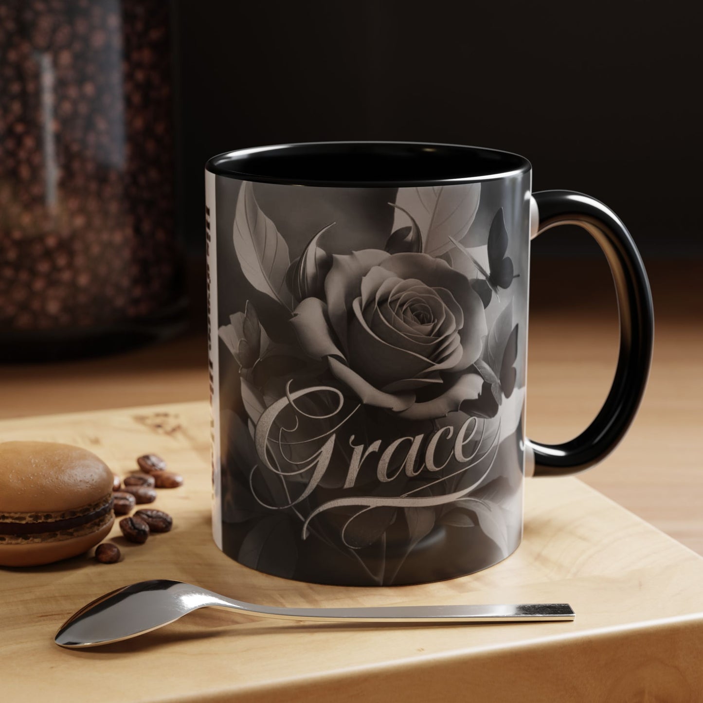 Floral Inspirational Coffee Mug, His Grace His Mercy.