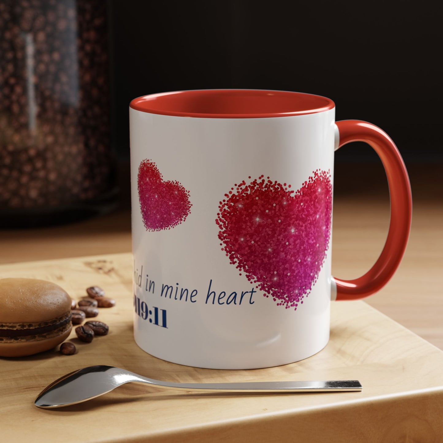 Heartfelt Inspirational Psalm Coffee Mug, Home Decor, Christian Mug.