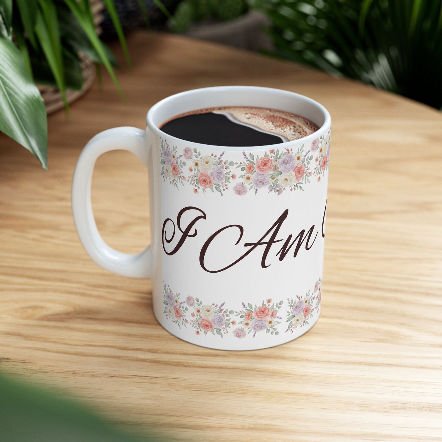 Grateful Floral Ceramic Mug