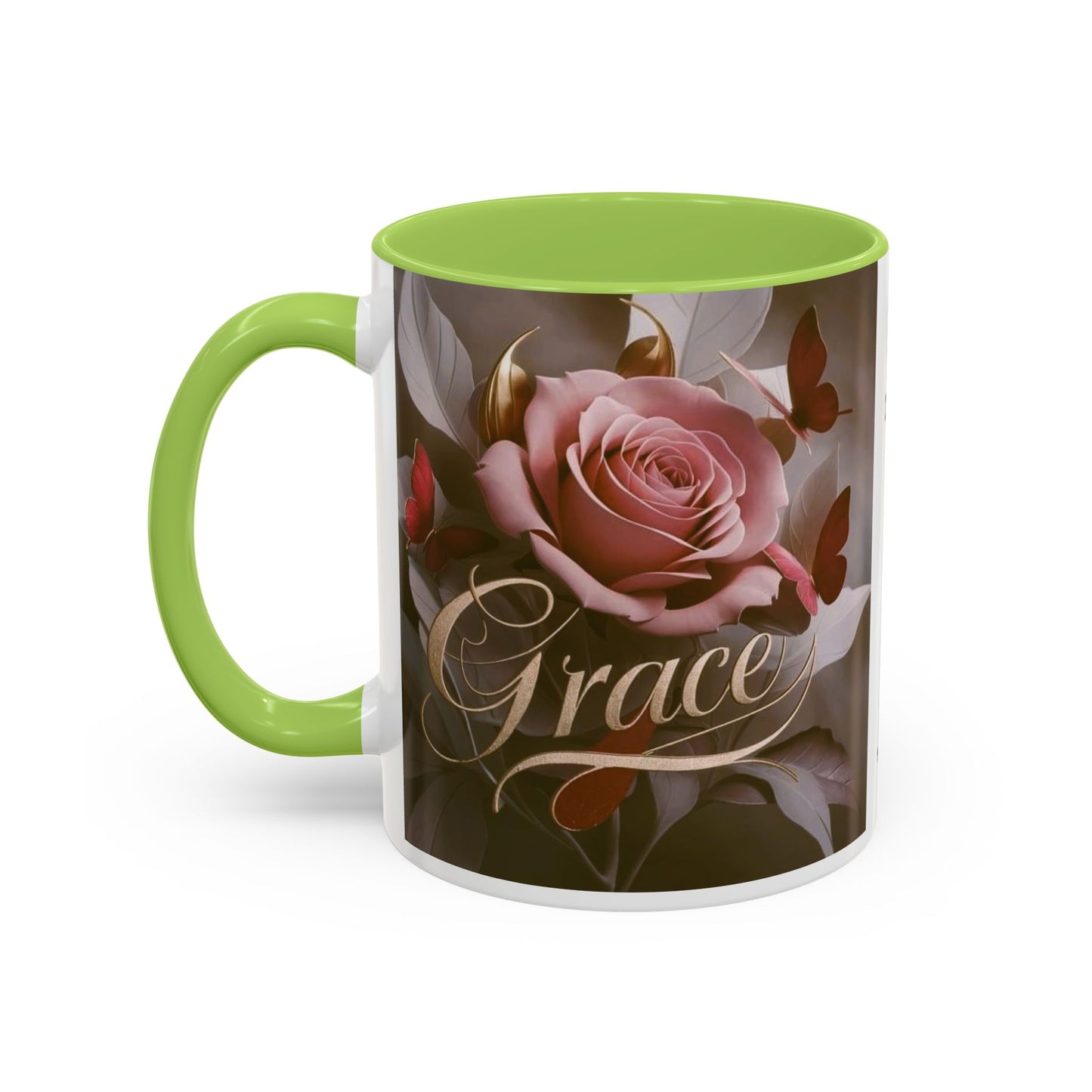 Floral Inspirational Coffee Mug, His Grace His Mercy.