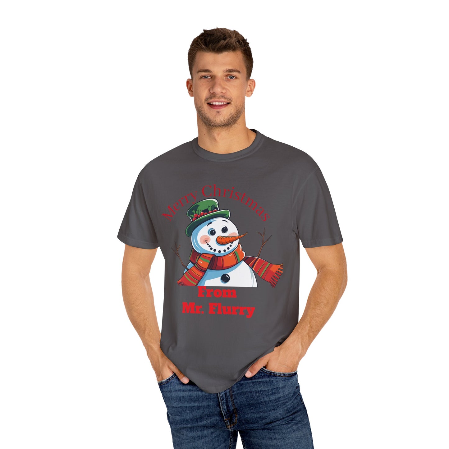 Merry Christmas Snowman T-Shirt, Holiday Gift Shirt, Festive Tee.