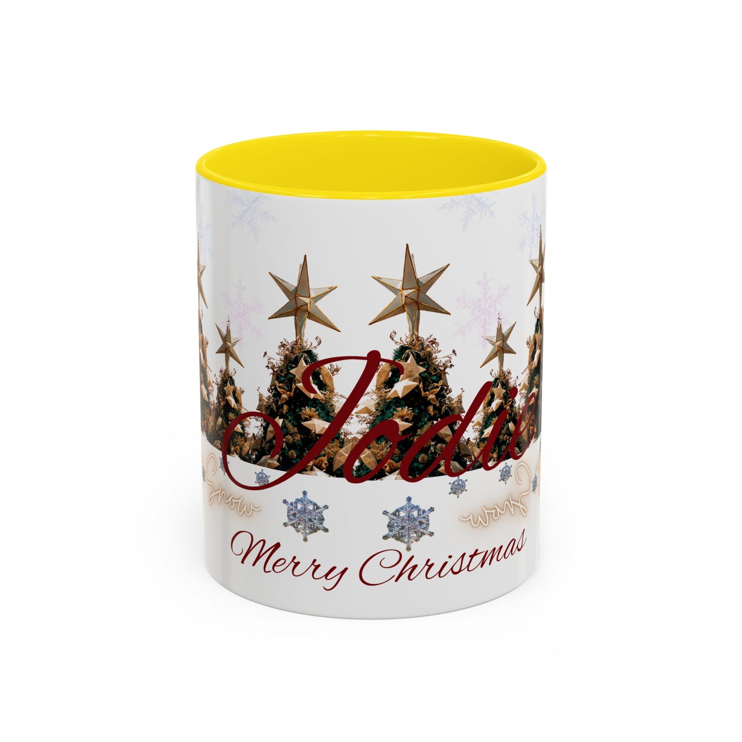 Christmas Trees Accent Coffee Mug – 'Merry Christmas'