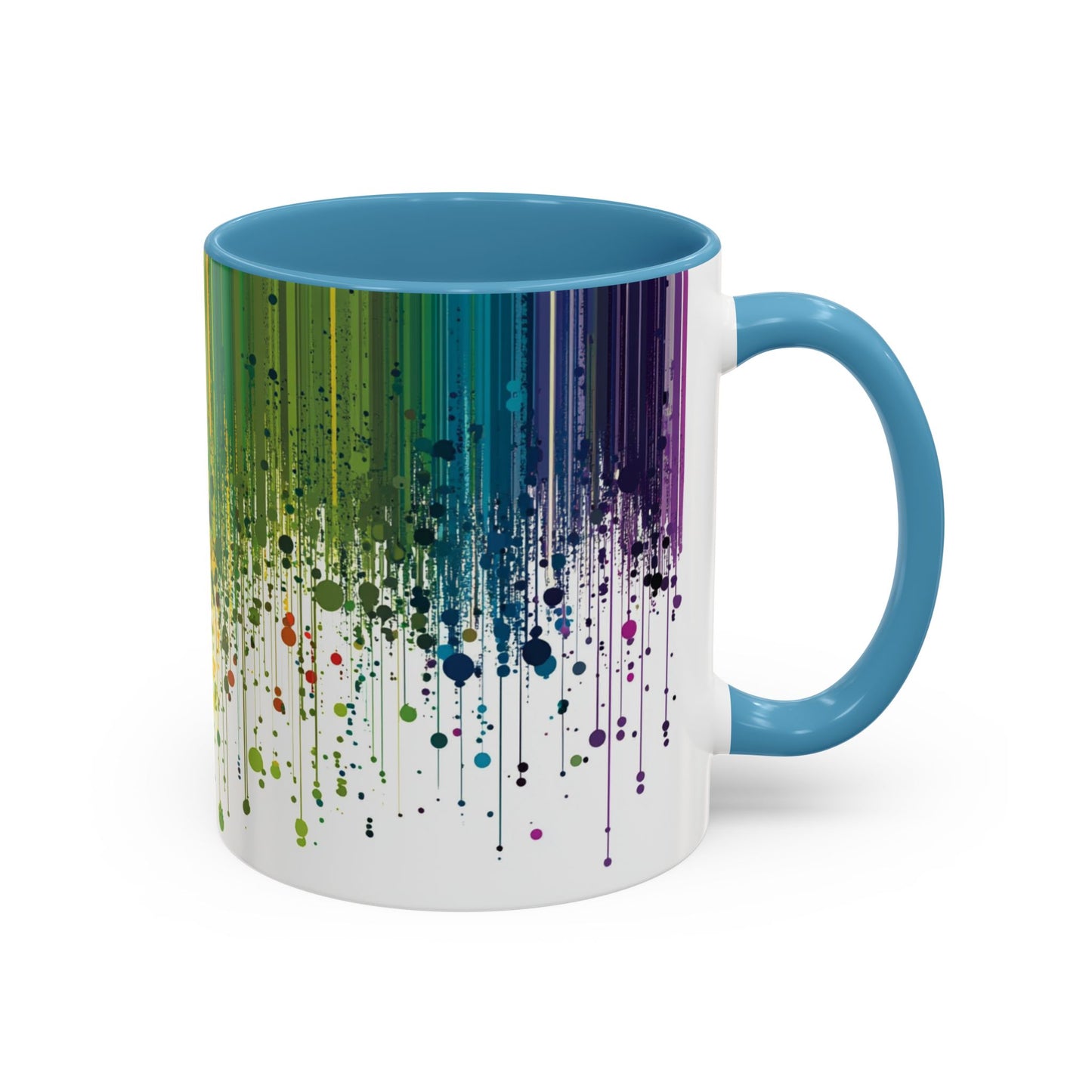 Vibrant Drip Pattern Ceramic Coffee Mug.