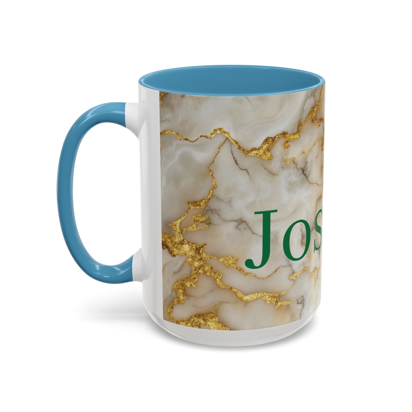 Personalized Marble Accent Coffee Mug.