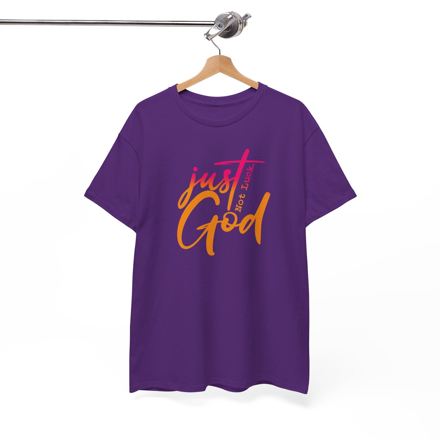 Faith-Inspired Unisex Tee - Just Not Luck "God", Cotton Tee,