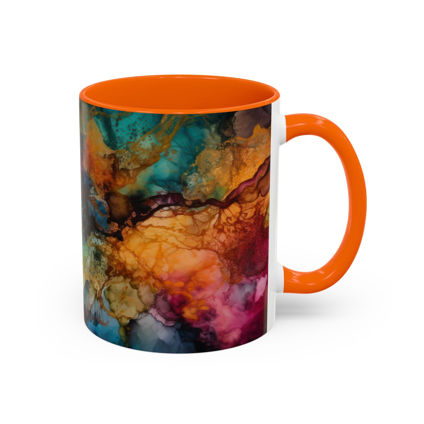 Vibrant Accent Coffee Mug - Colorful Art Mug for Coffee Lovers.