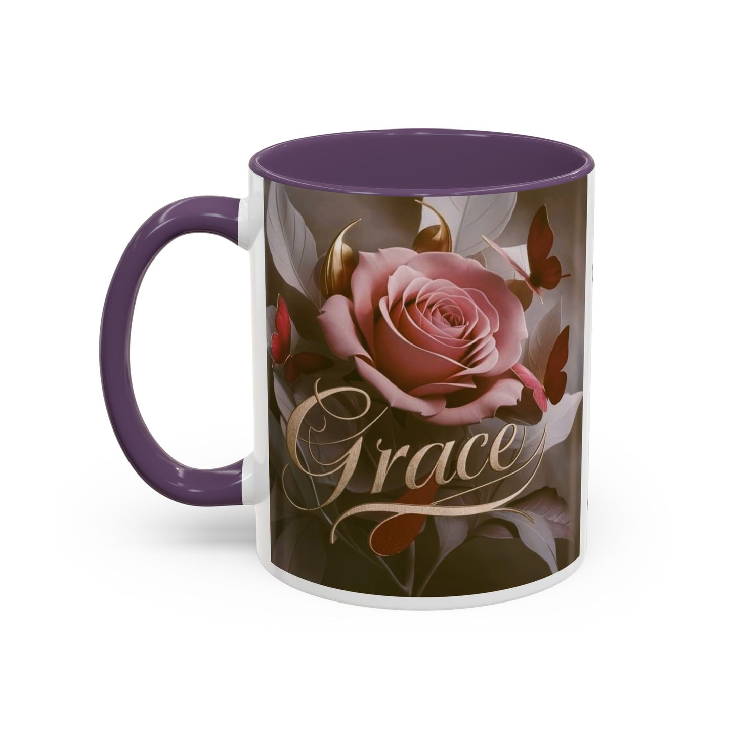 Floral Inspirational Coffee Mug, His Grace His Mercy.