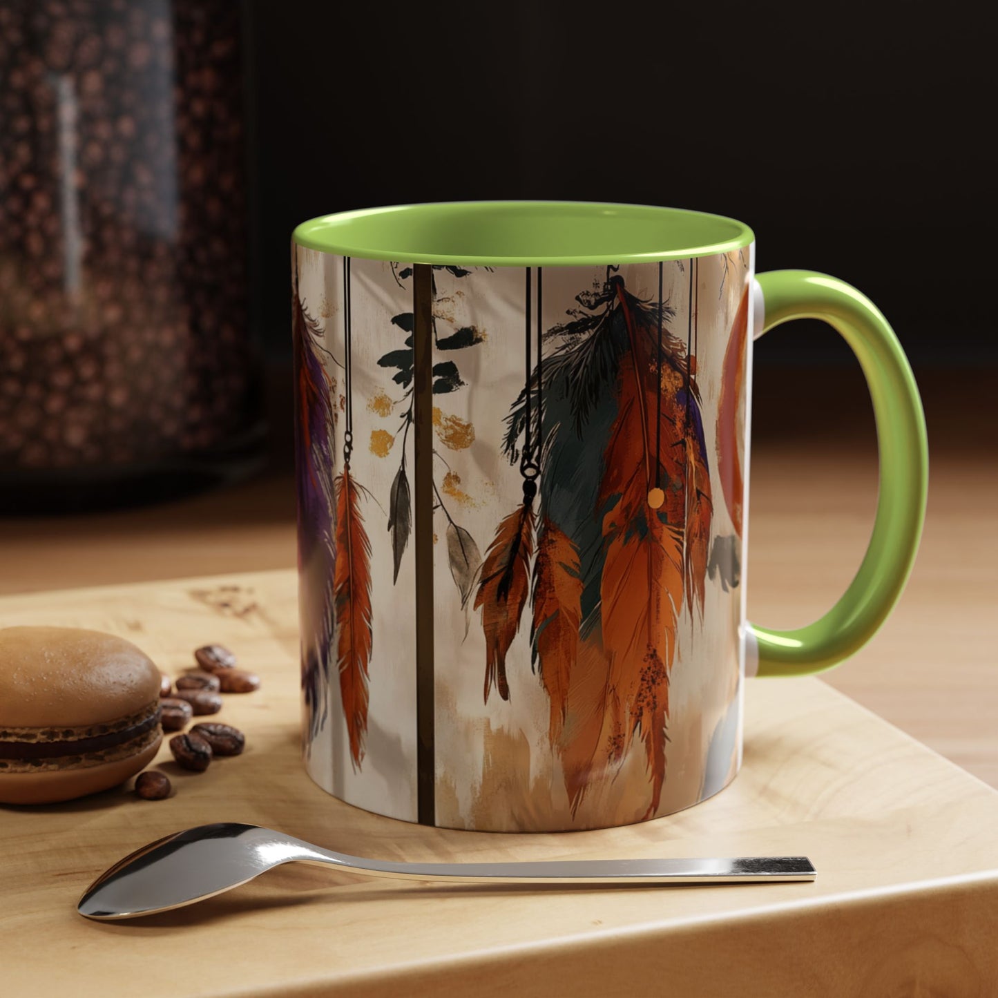 Bohemian Feather Coffee Mug,